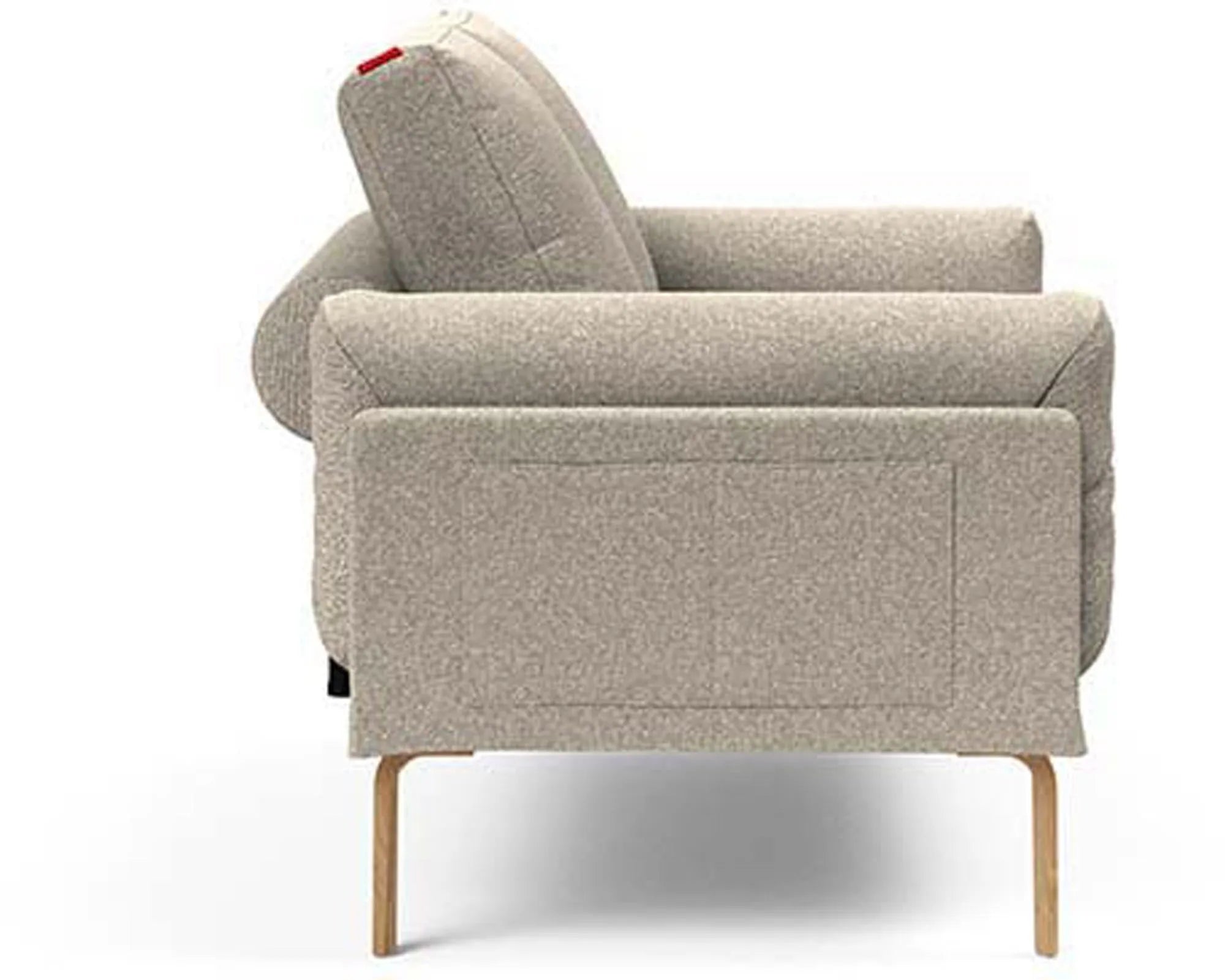 Rollo Bow Sofa: Vielseitiges Design mit abnehmbarem, pflegeleichtem Bezug.