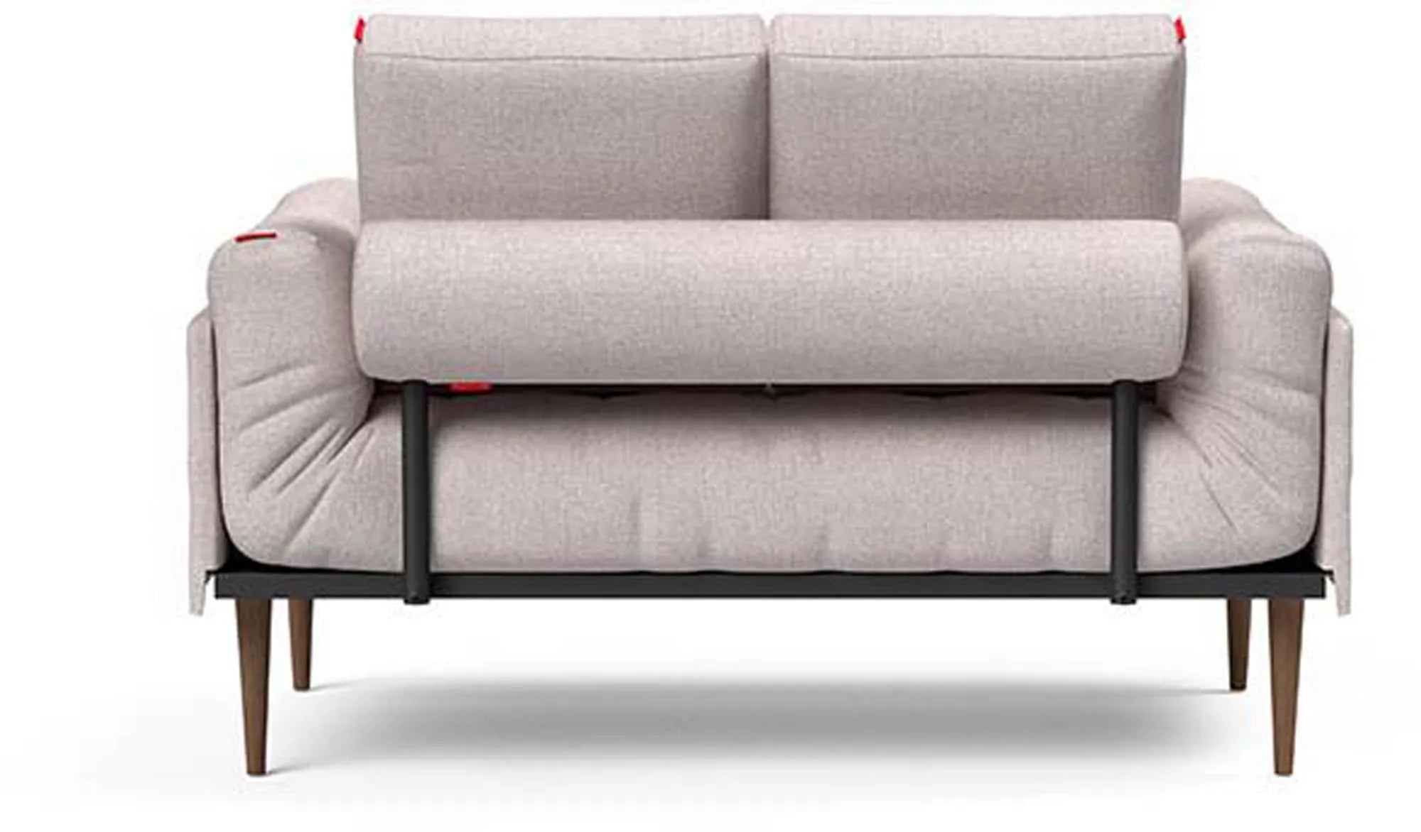 Elegantes Rollo Styletto Klappsofa: Funktionalität trifft Design. Vielseitig als Bettsofa mit 5-Stufen-Erhöhung und Stauraum.