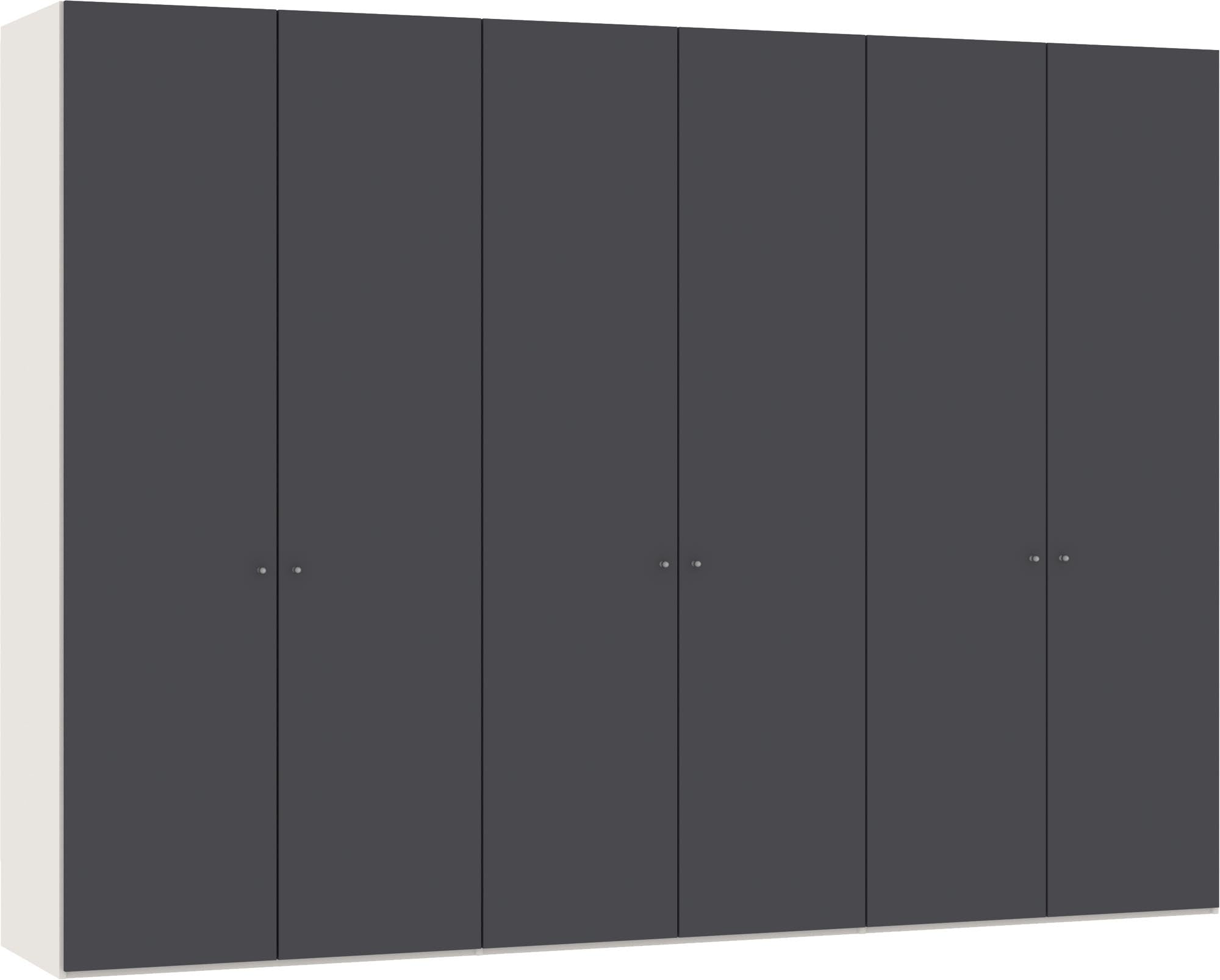 Jutzler Drehtürenschrank: 6 Türen, anthrazit, modernes Raumwunder.