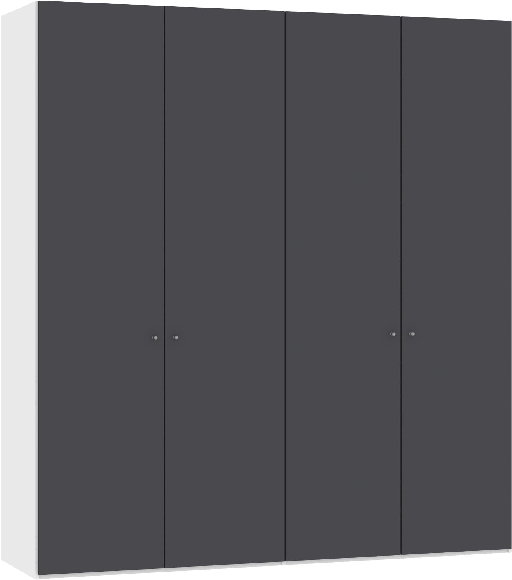 Eleganter Jutzler Drehtürenschrank 4-türig in edlem Anthrazit.