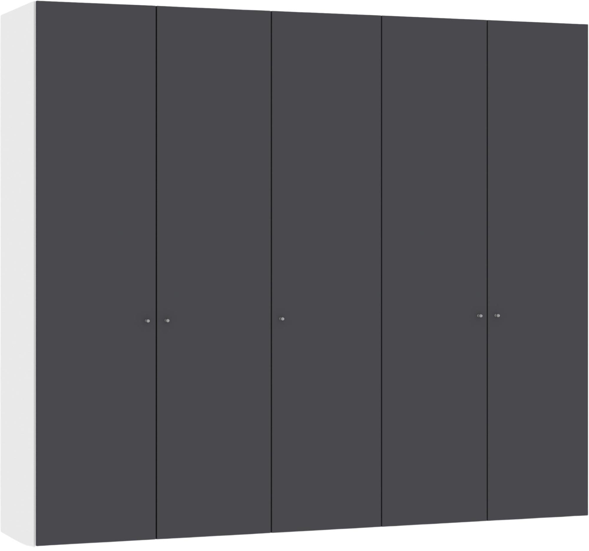 Moderner 5-türiger Drehtürenschrank in Anthrazit von Jutzler.
