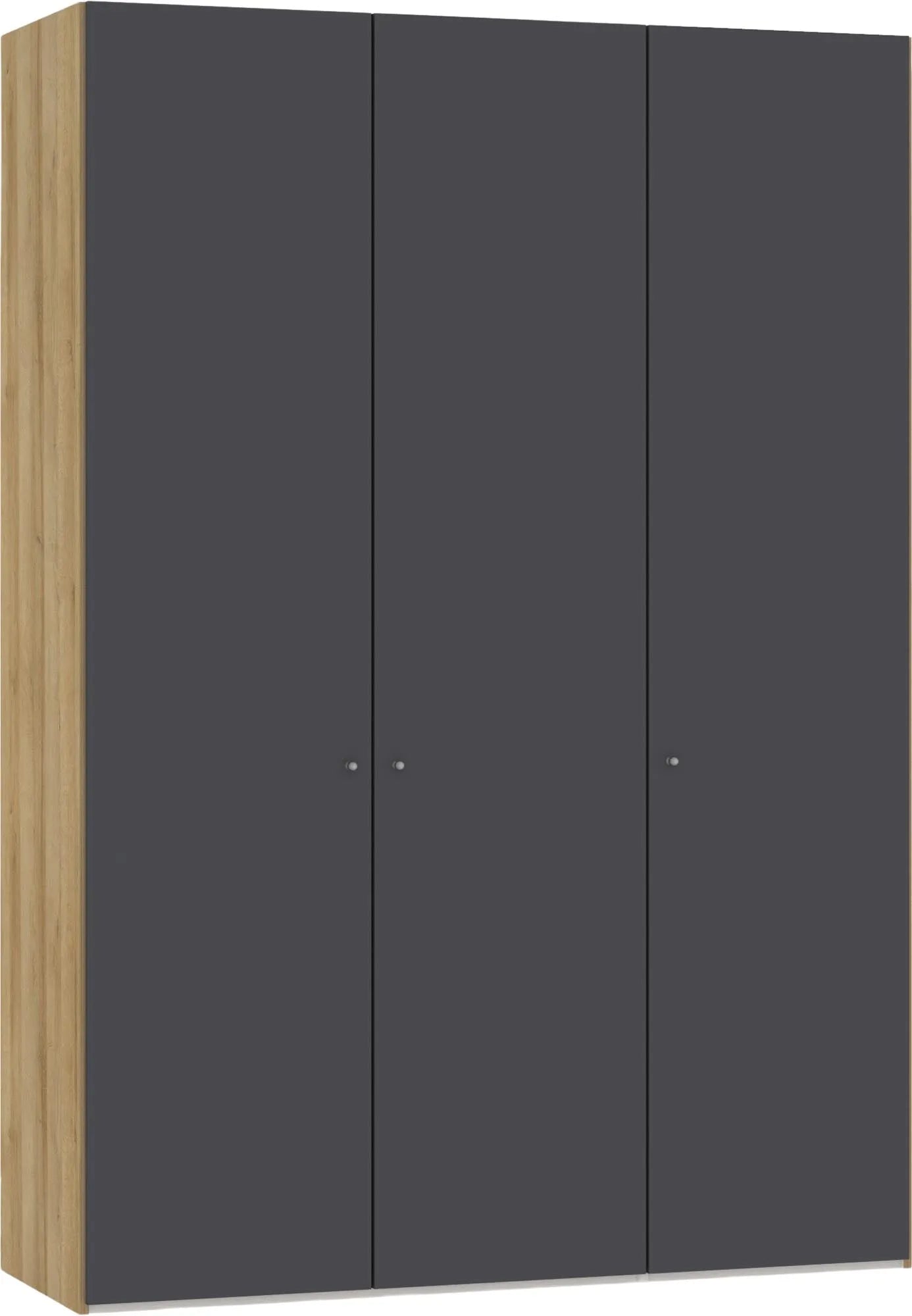 Drehtürenschrank 3türig Anthrazit, Drehtürenschrank, KAQTU Design