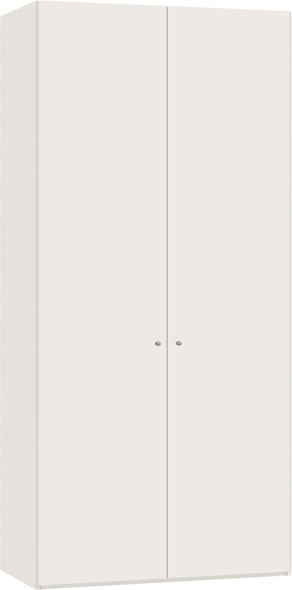 Drehtürenschrank 2türig Cremeweiss mit Zubehör