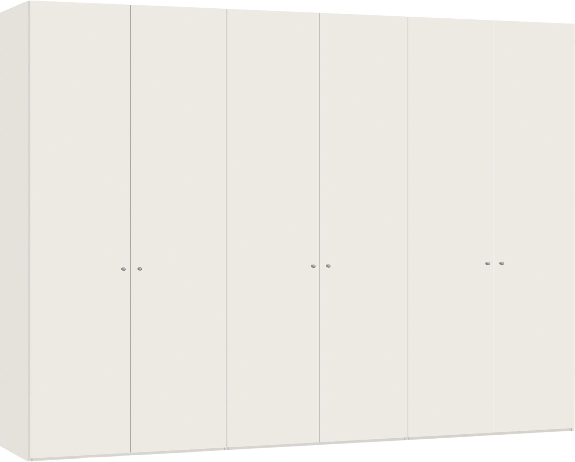 Eleganter 6-türiger Drehtürenschrank in Cremeweiß von Jutzler.