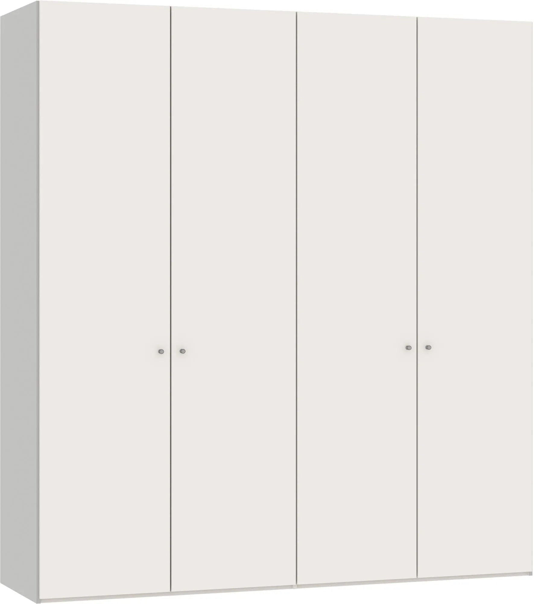 Stilvoller Jutzler Drehtürenschrank, 4 Türen, cremeweiß, geräumig.