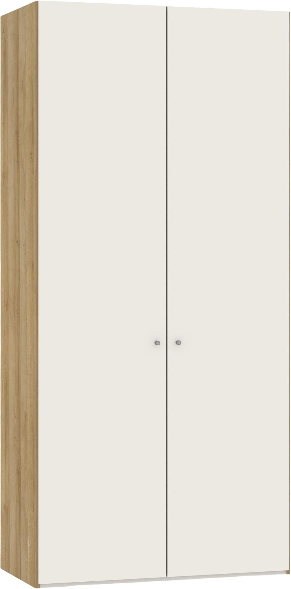 Jutzler 2-türiger Drehtürenschrank, cremeweiß, modernes Design.