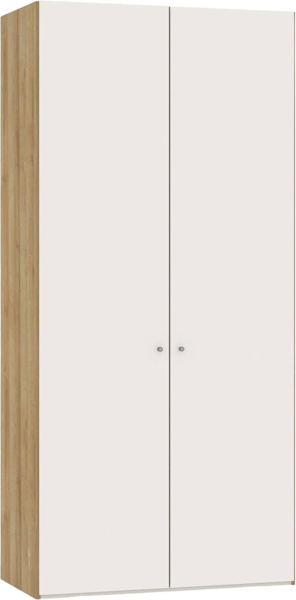 Drehtürenschrank 2türig Cremeweiss - KAQTU Design