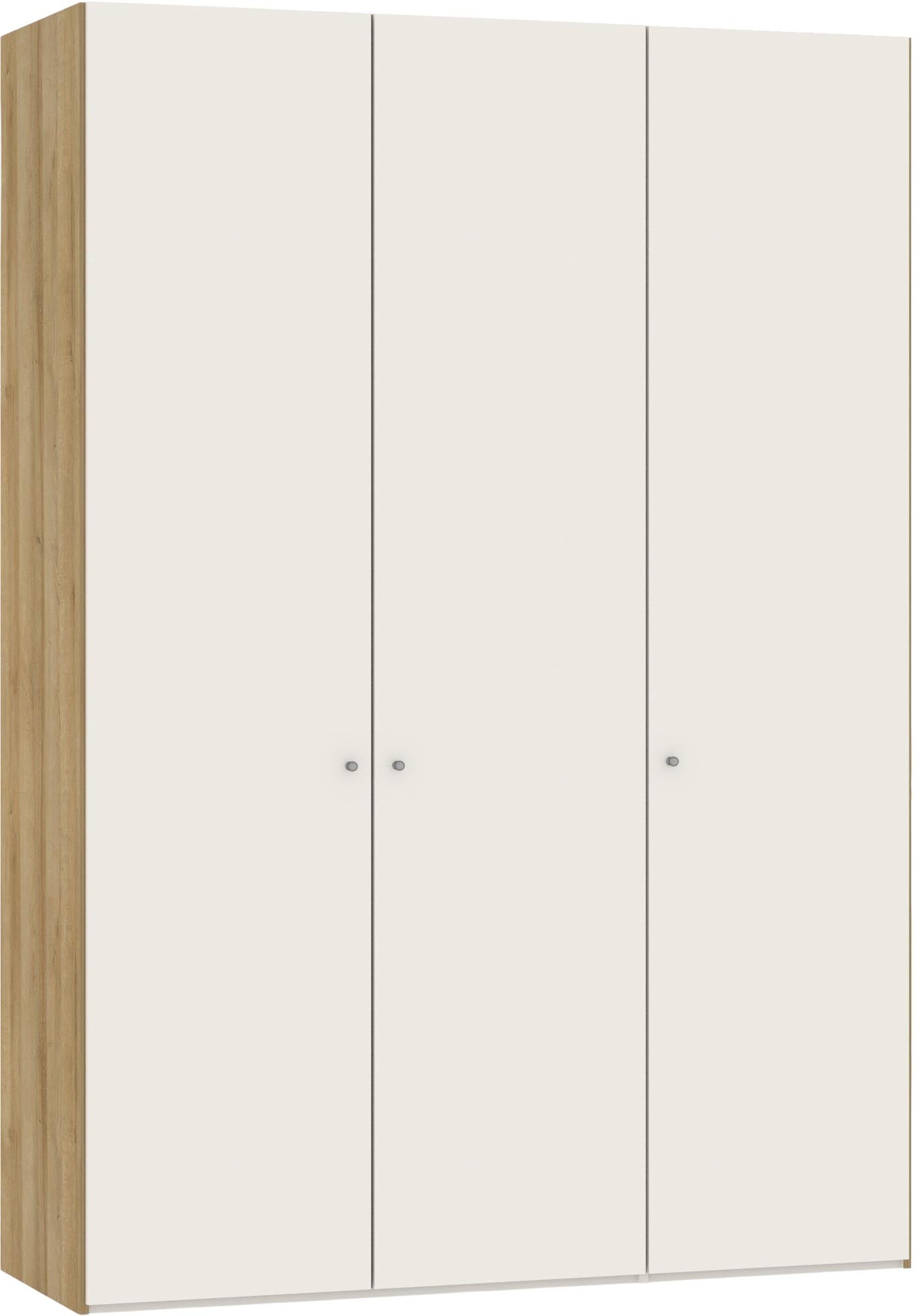 Moderner Drehtürenschrank 3-türig in Cremeweiß mit Zubehör von Jutzler.