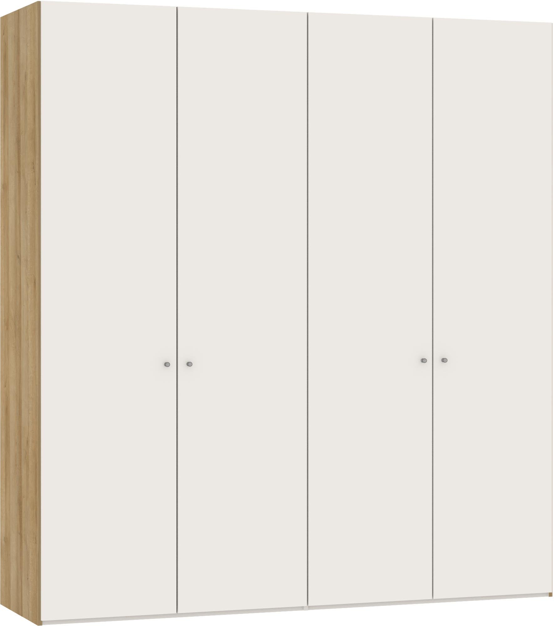 Jutzler 4-türiger Drehtürenschrank Cremeweiß inkl. Zubehör.