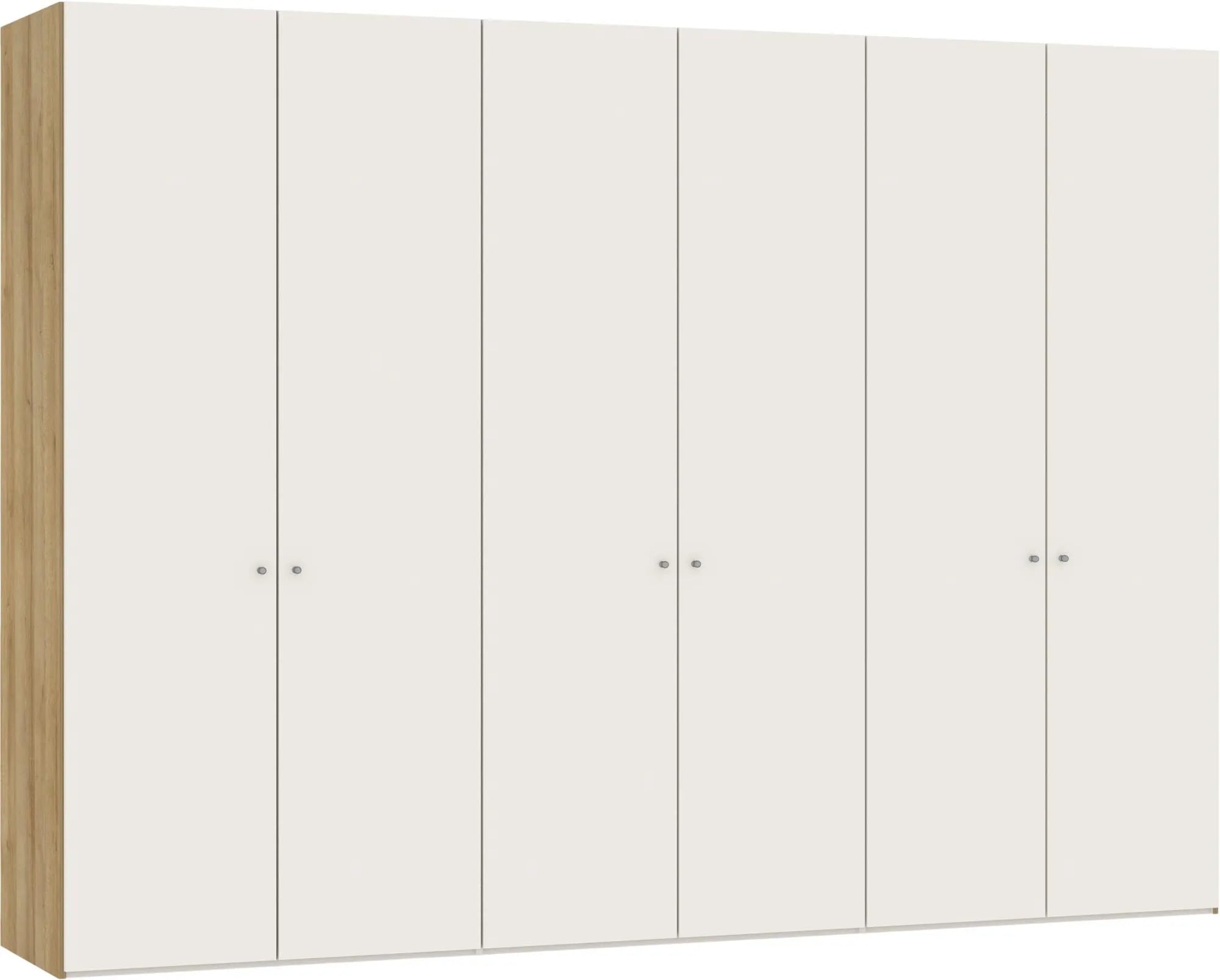 Drehtürenschrank 6türig Cremeweiss mit Zubehör - KAQTU Design