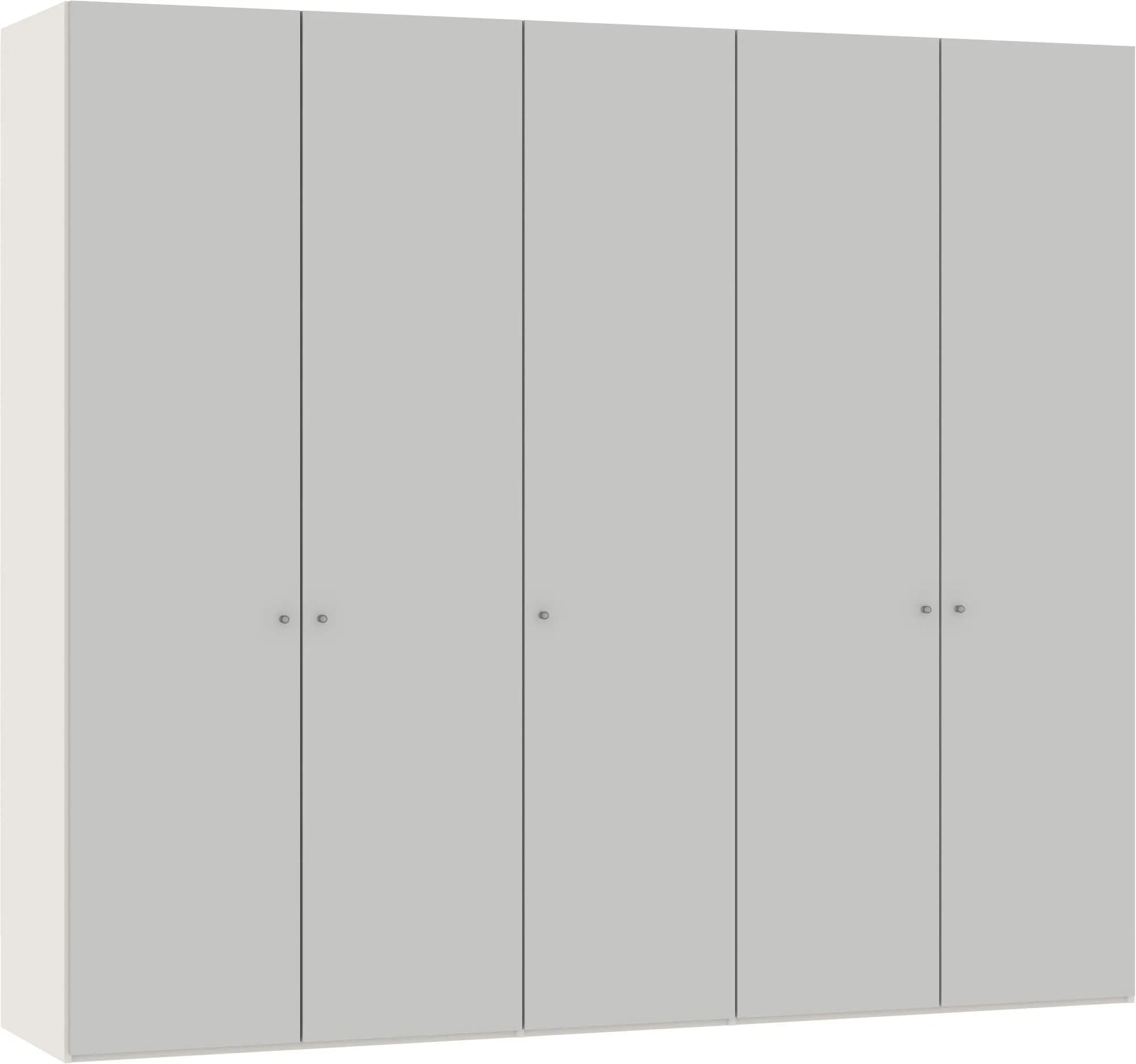 Drehtürenschrank 5türig Hellgrau, Drehtürenschrank, KAQTU Design