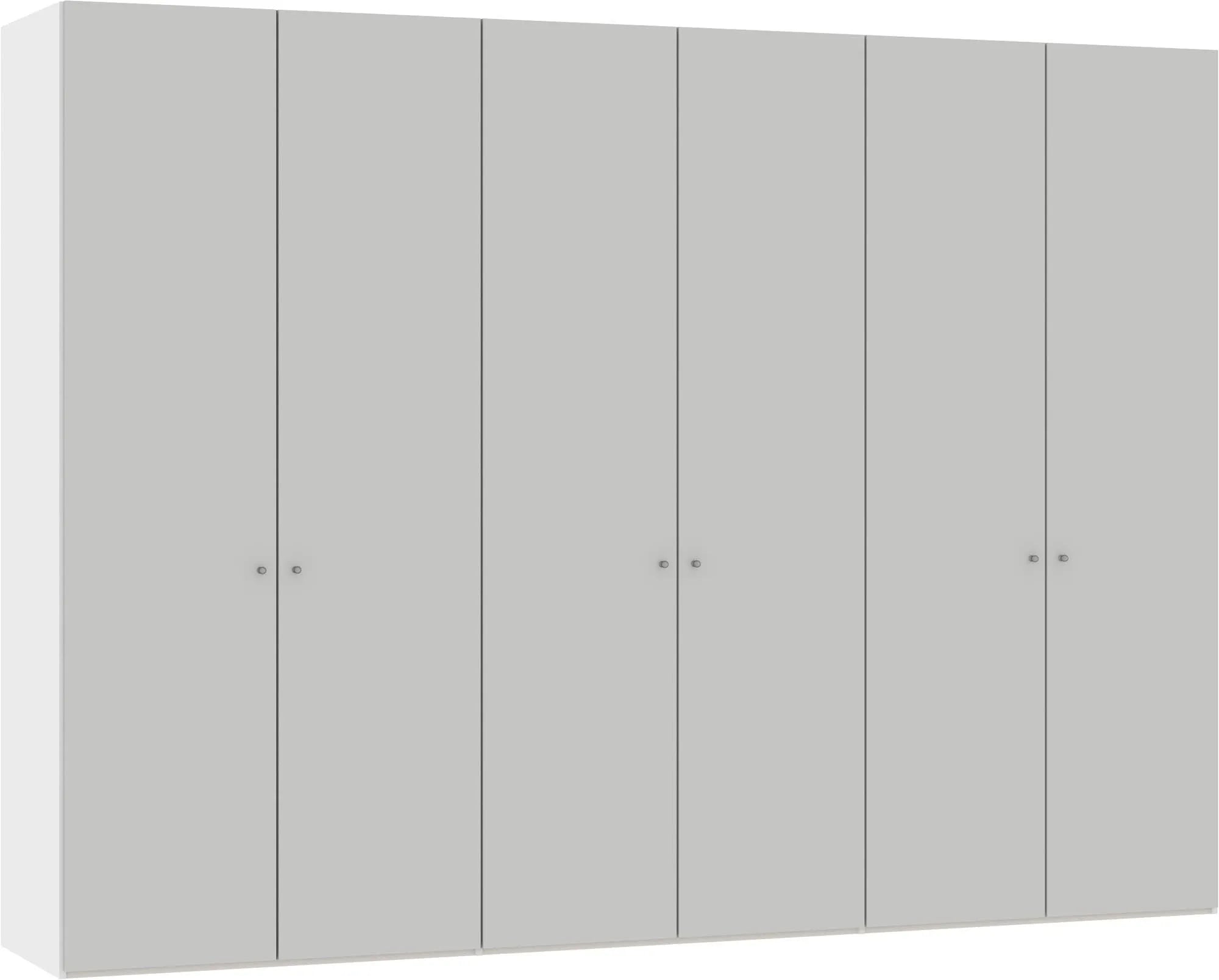 Drehtürenschrank 6türig Hellgrau, Drehtürenschrank, KAQTU Design