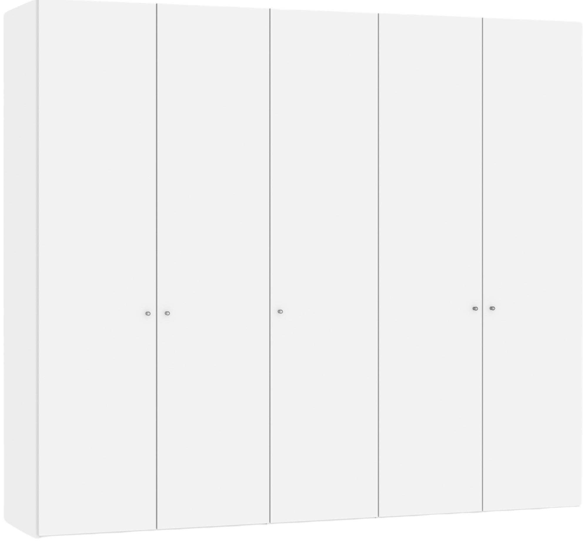 Eleganter 5-türiger Drehtürenschrank in Premiumweiß von Jutzler.