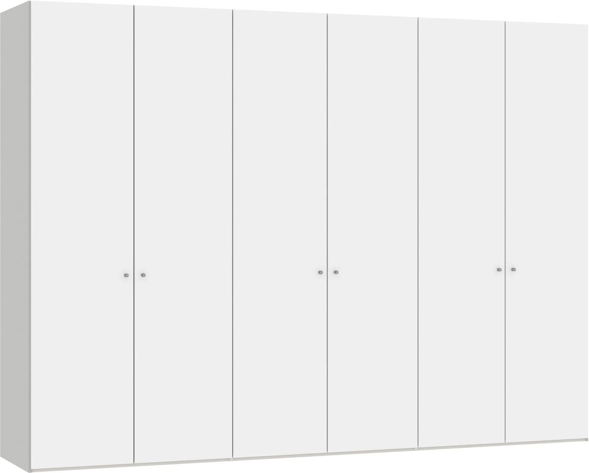 Drehtürenschrank 6türig Premiumweiss mit Zubehör, Drehtürenschrank, KAQTU Design