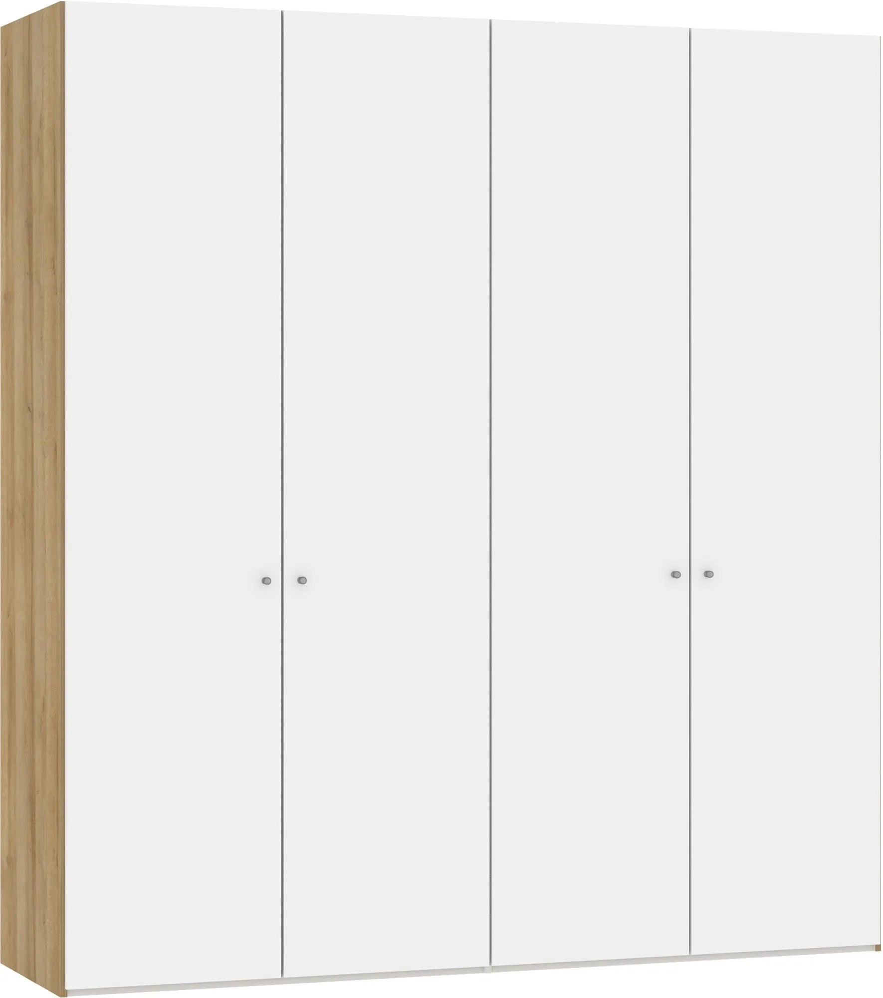 Stilvoller 4-türiger Drehtürenschrank in Premiumweiß von Jutzler.
