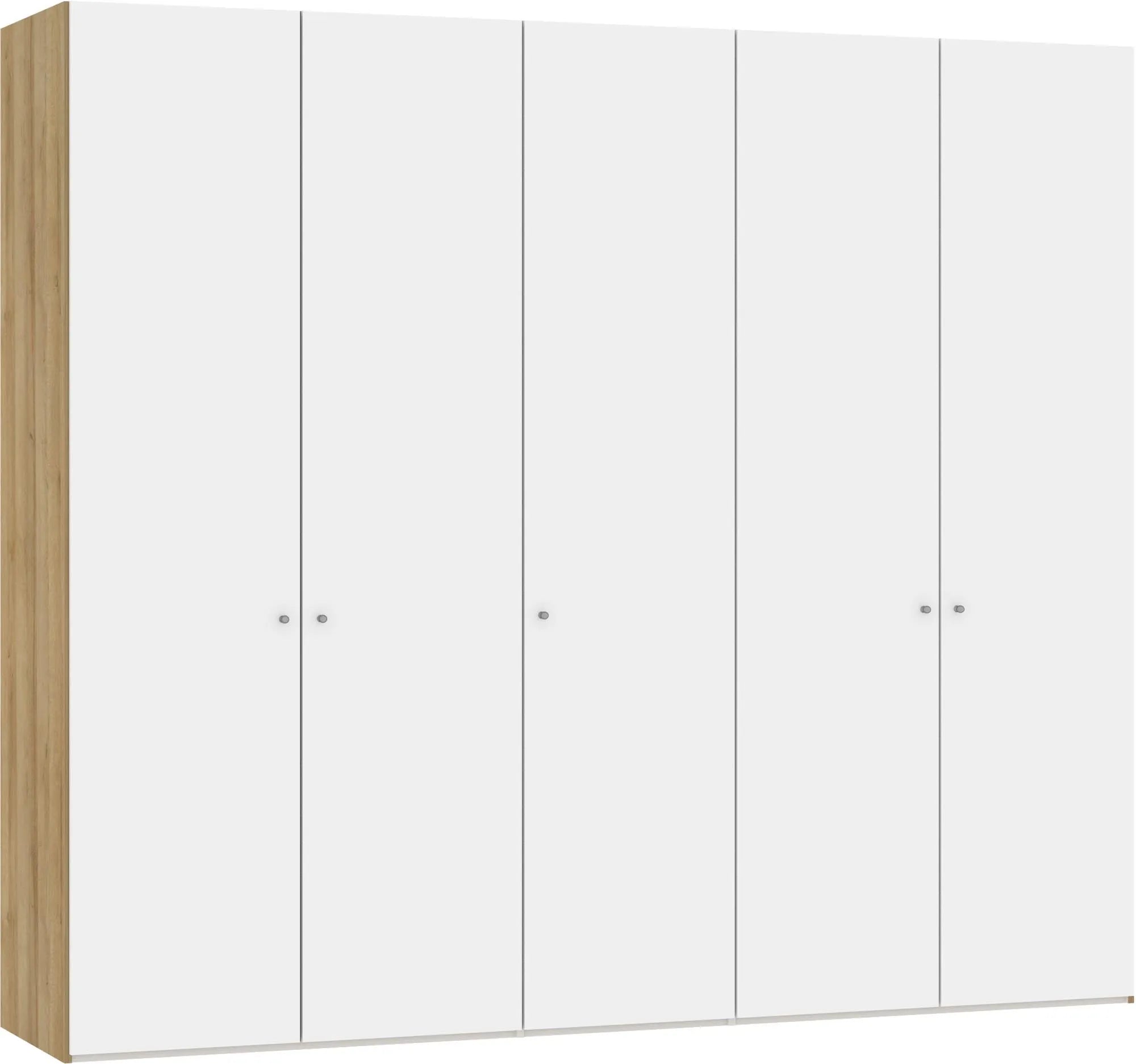 Drehtürenschrank 5türig Premiumweiss mit Zubehör, Drehtürenschrank, KAQTU Design