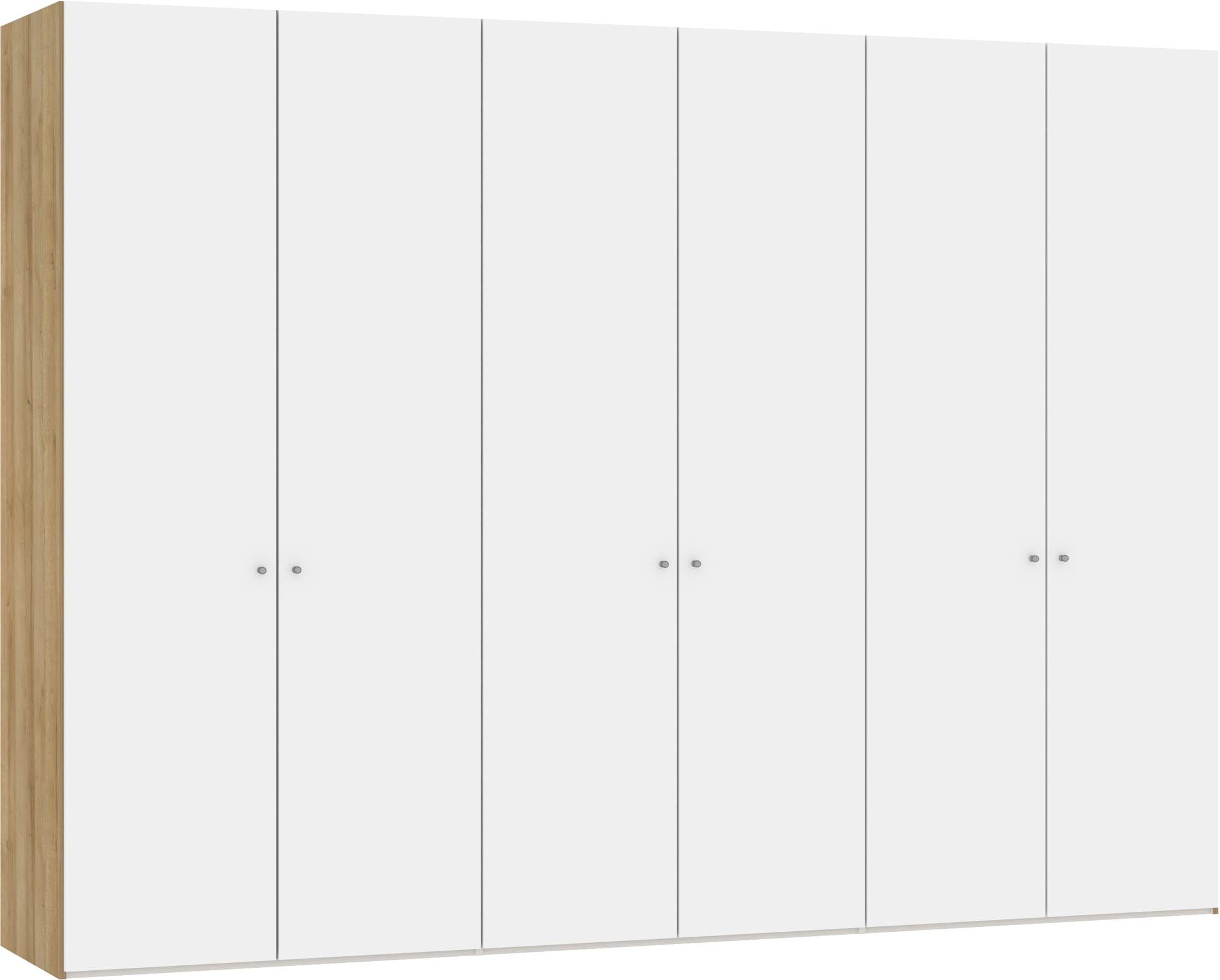 Stilvoller 6-türiger Drehtürenschrank in Premiumweiß von Jutzler.