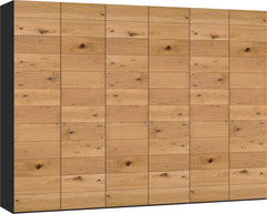 Armadio 6 ante girevoli in rovere wild con accessori