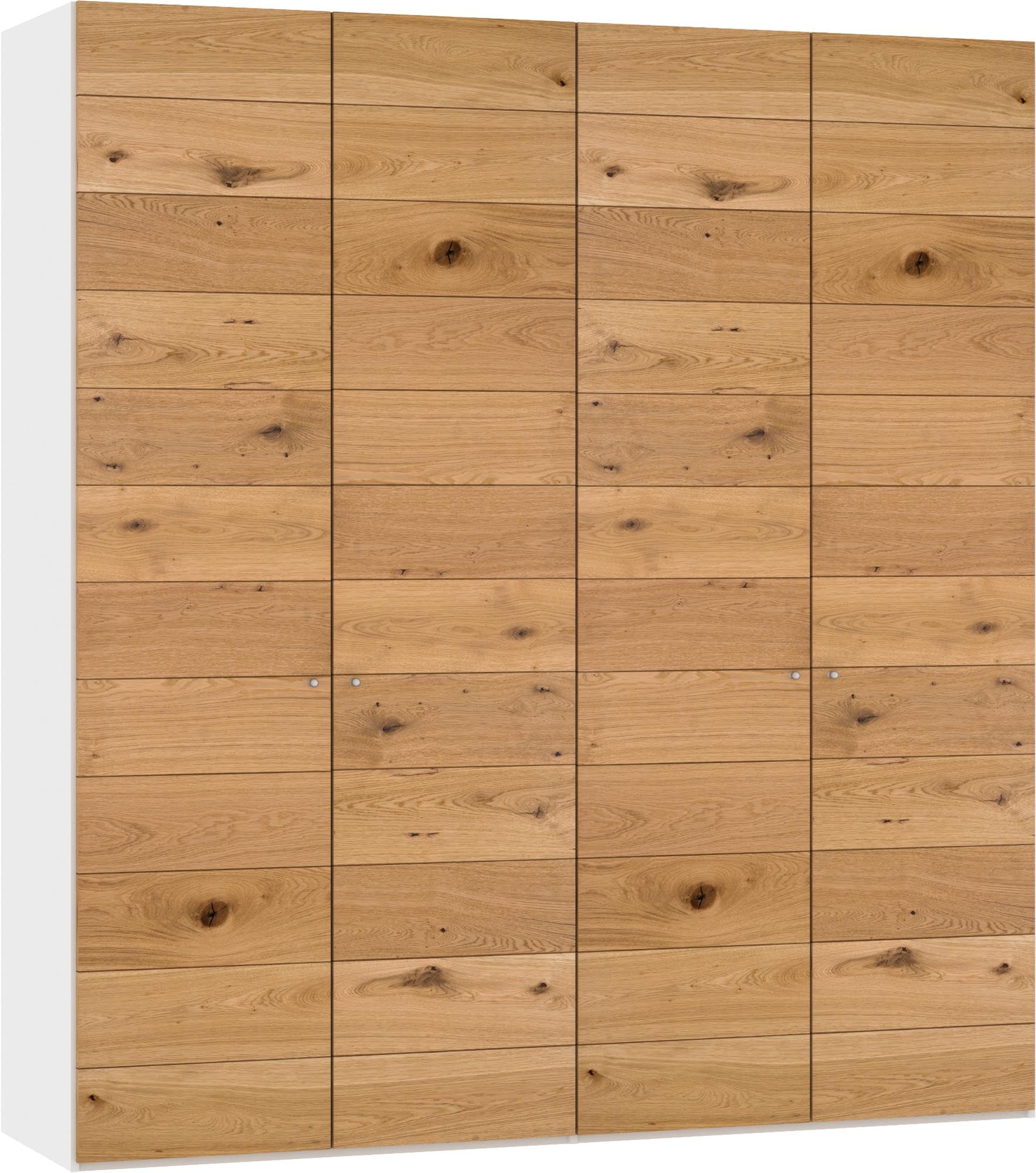 Eleganter 4-türiger Drehtürenschrank Wildeiche von Jutzler mit Zubehör.