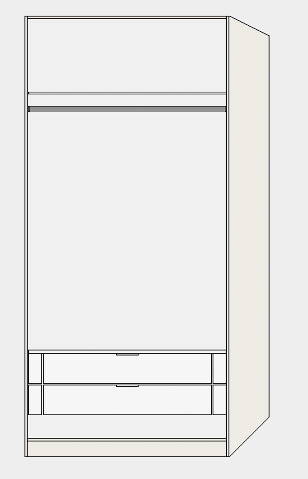 Moderner Jutzler Wildeiche-Schrank mit Zubehör, 2 Türen, robust.