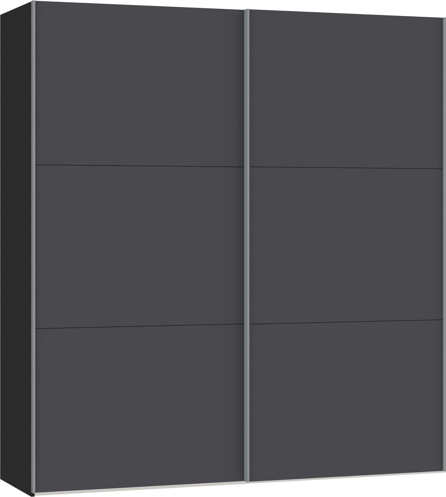 Jutzler Schwebetürenschrank XS: Anthrazit, platzsparend, modern.