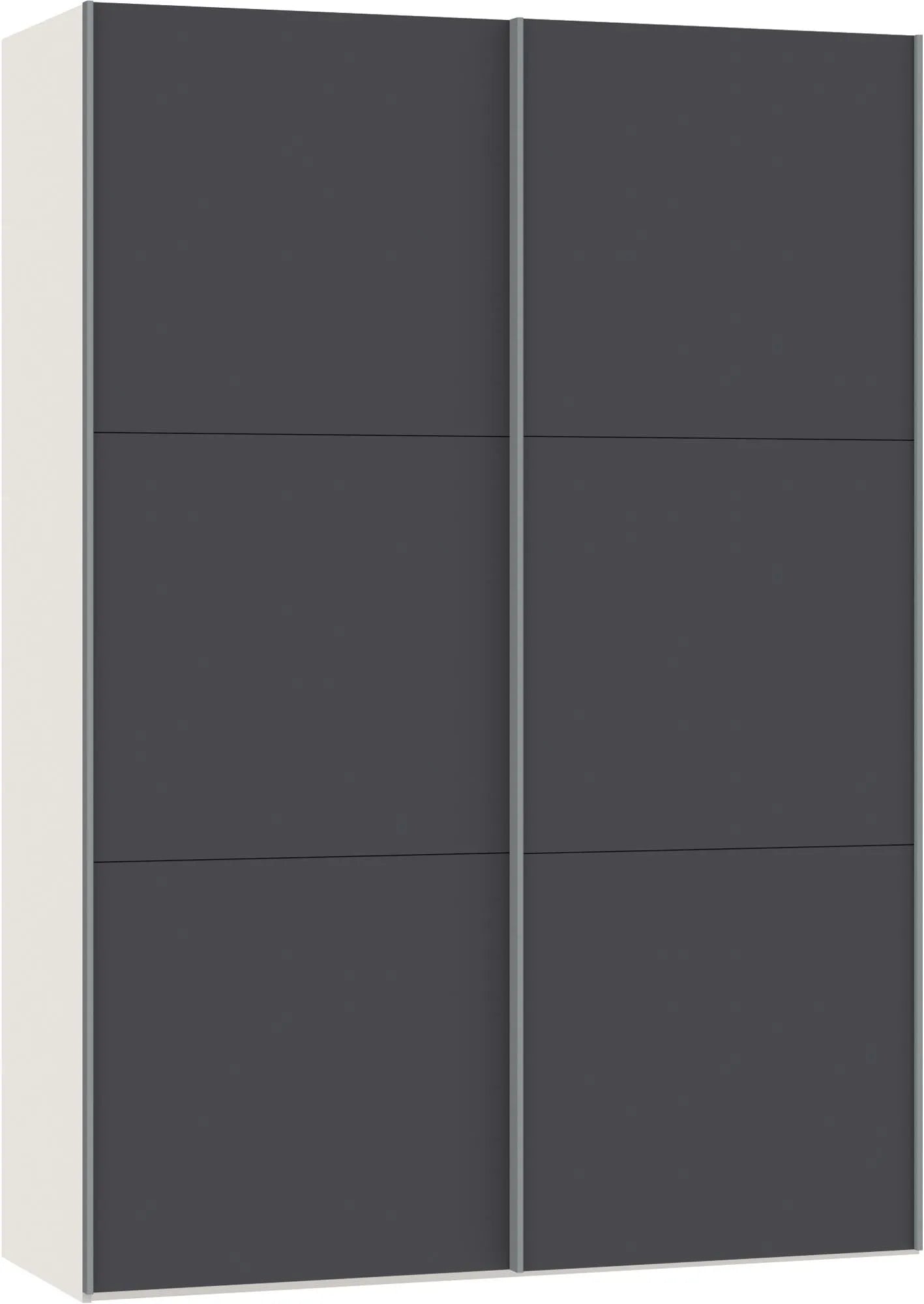 Jutzler Schwebetürenschrank XXS Anthrazit mit Zubehör – modern & praktisch.