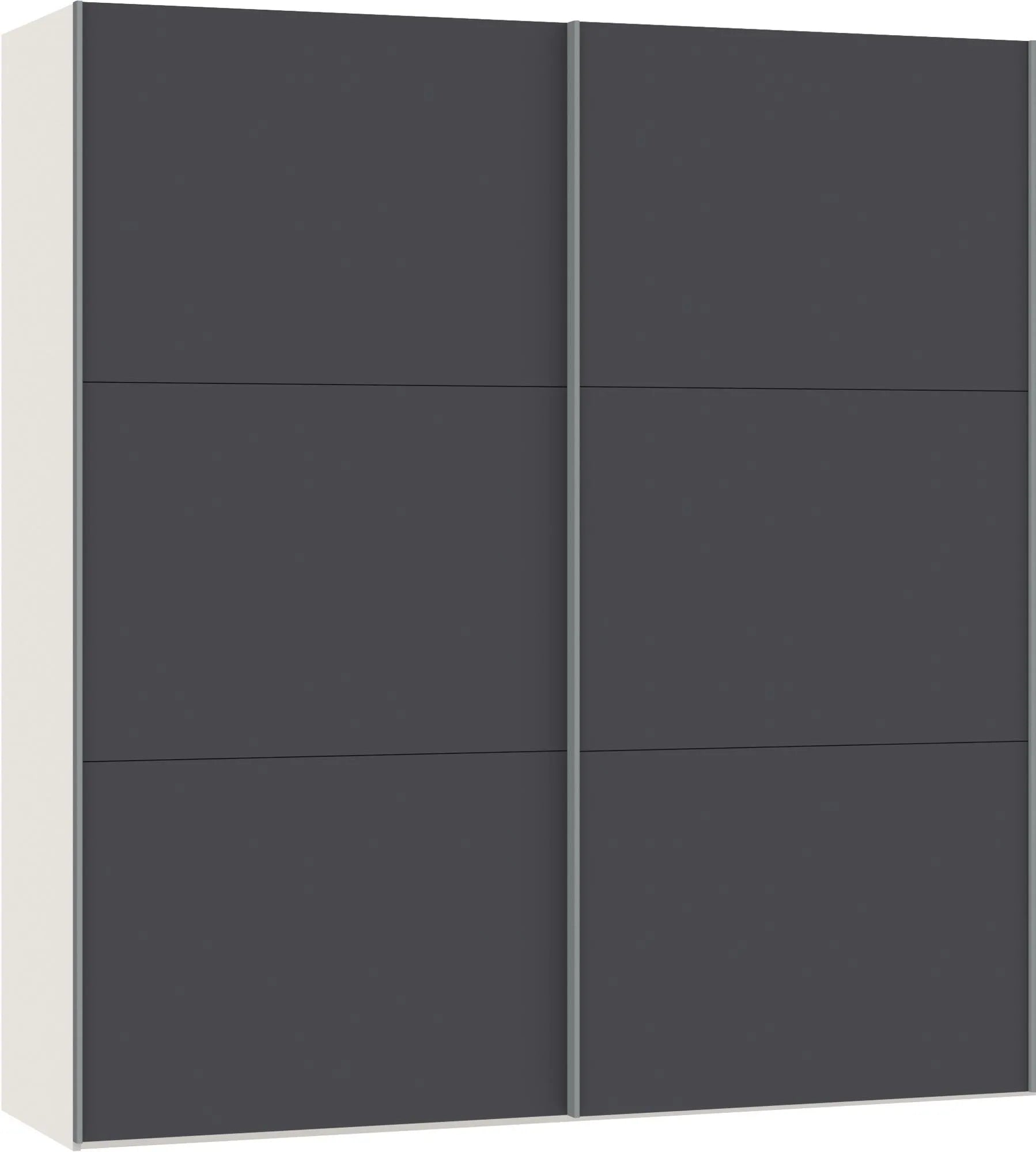 Moderner Schwebetürenschrank XS Anthrazit von Jutzler: Funktionalität trifft auf elegantes Design, individuell konfigurierbar.