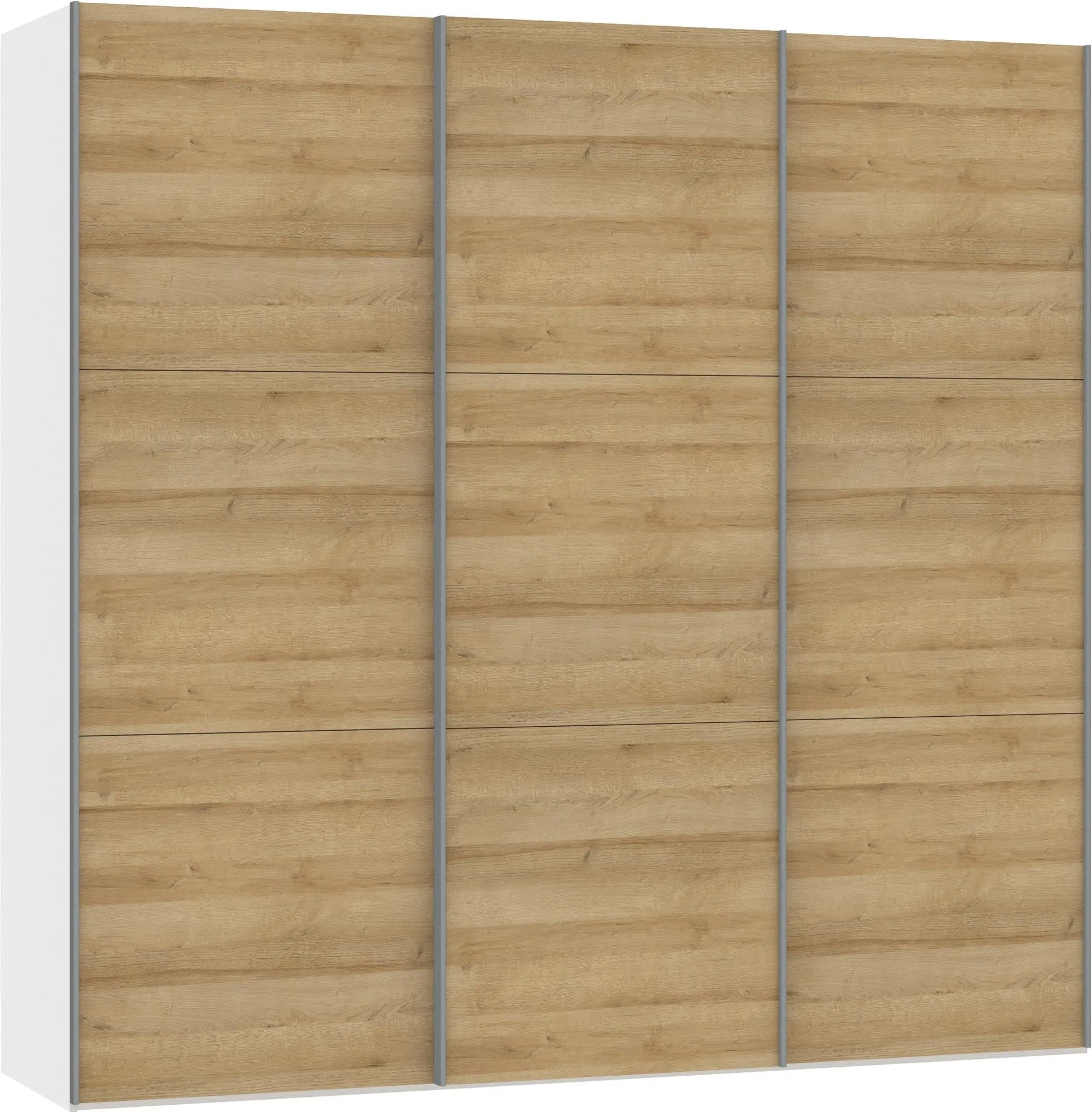 Eleganter Jutzler Schwebetürenschrank S Eiche mit praktischem Zubehör.