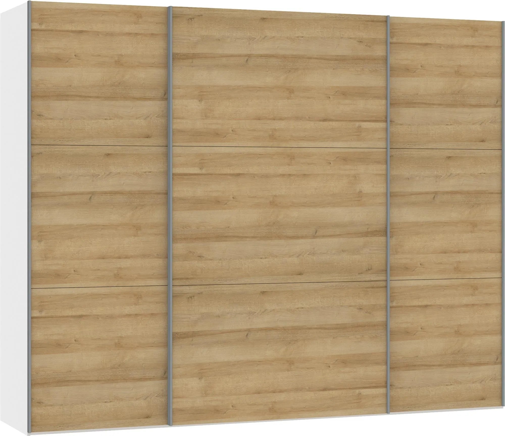 Eleganter Jutzler Schwebetürenschrank L Eiche mit praktischem Zubehör.