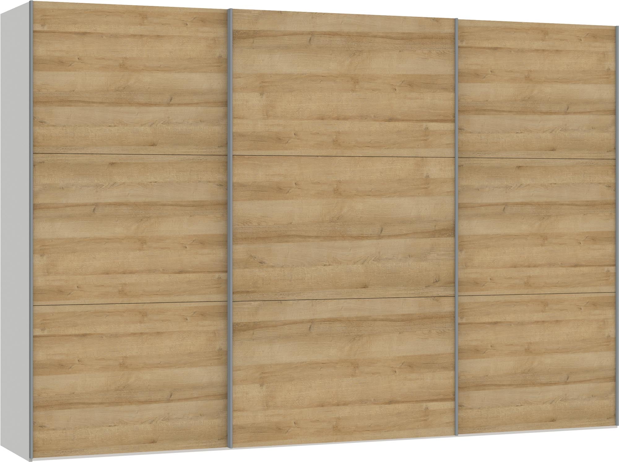 Großer Eiche Schwebetürenschrank von Jutzler mit praktischem Zubehör.