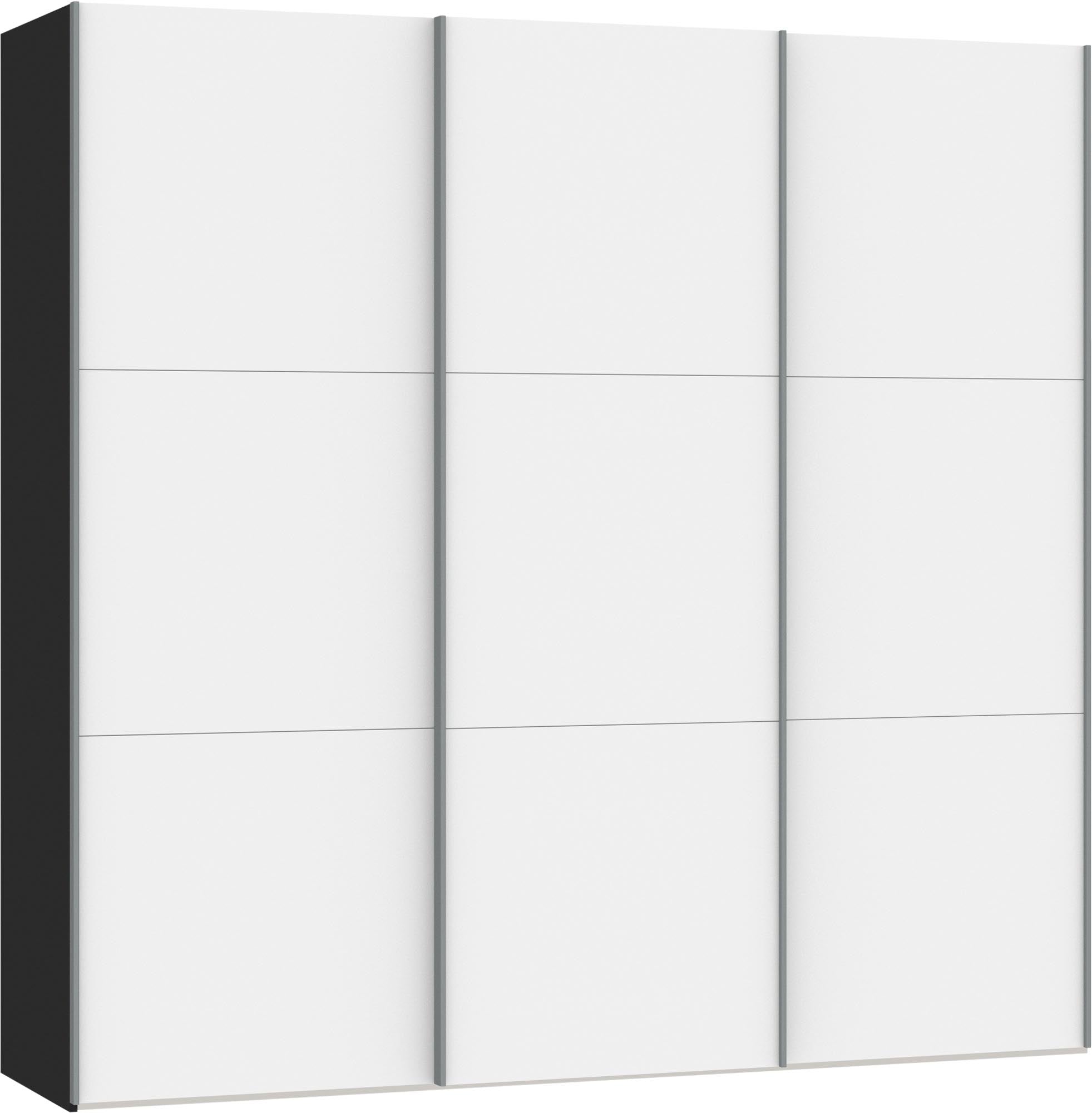 Eleganter Schwebetürenschrank in Premiumweiß von Jutzler, individuell konfigurierbar, stabil und einfach aufzubauen.