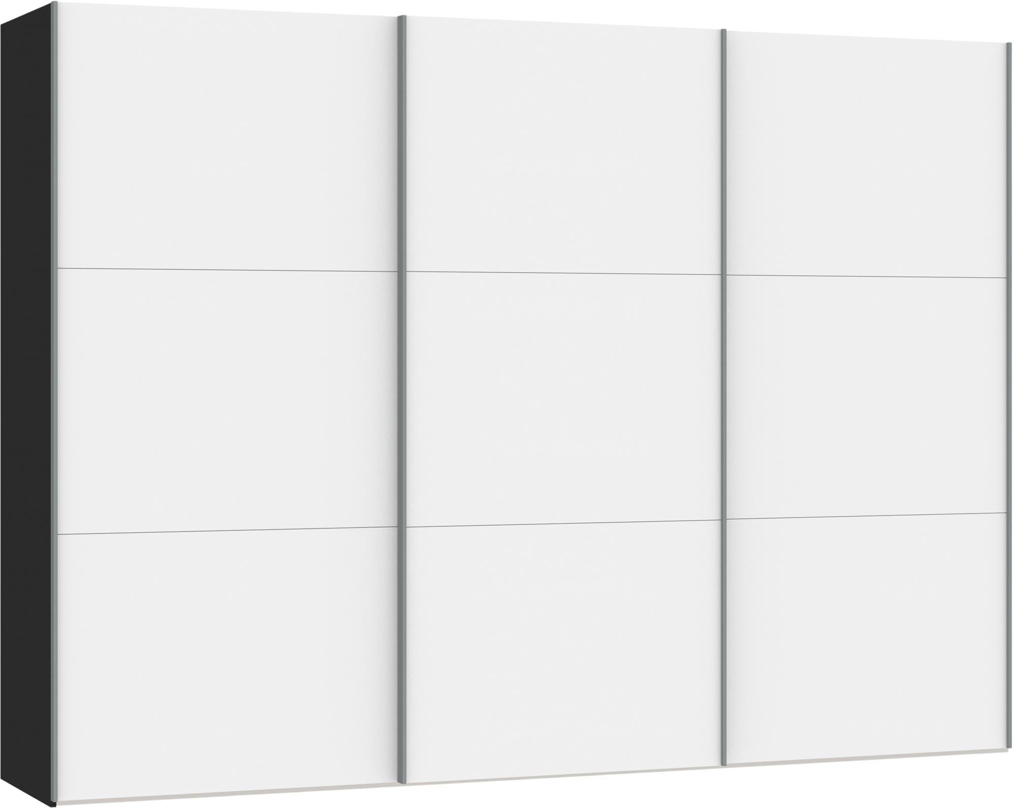 Eleganter Schwebetürenschrank in Premiumweiß von Jutzler: Funktional, individuell konfigurierbar, stabil und einfach aufzubauen.