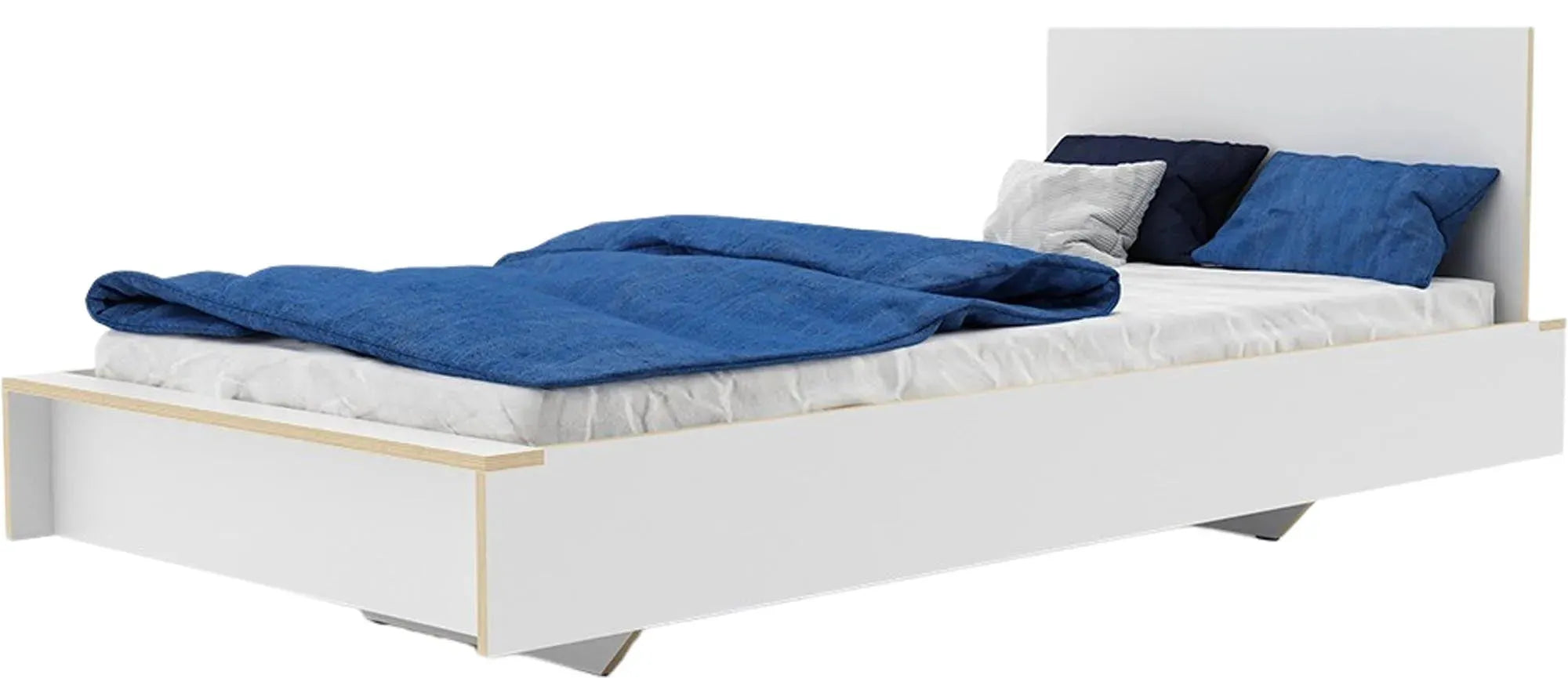 FLAI Einzelbett: Komfortable Höhe und elegantes Kopfteil-Design.