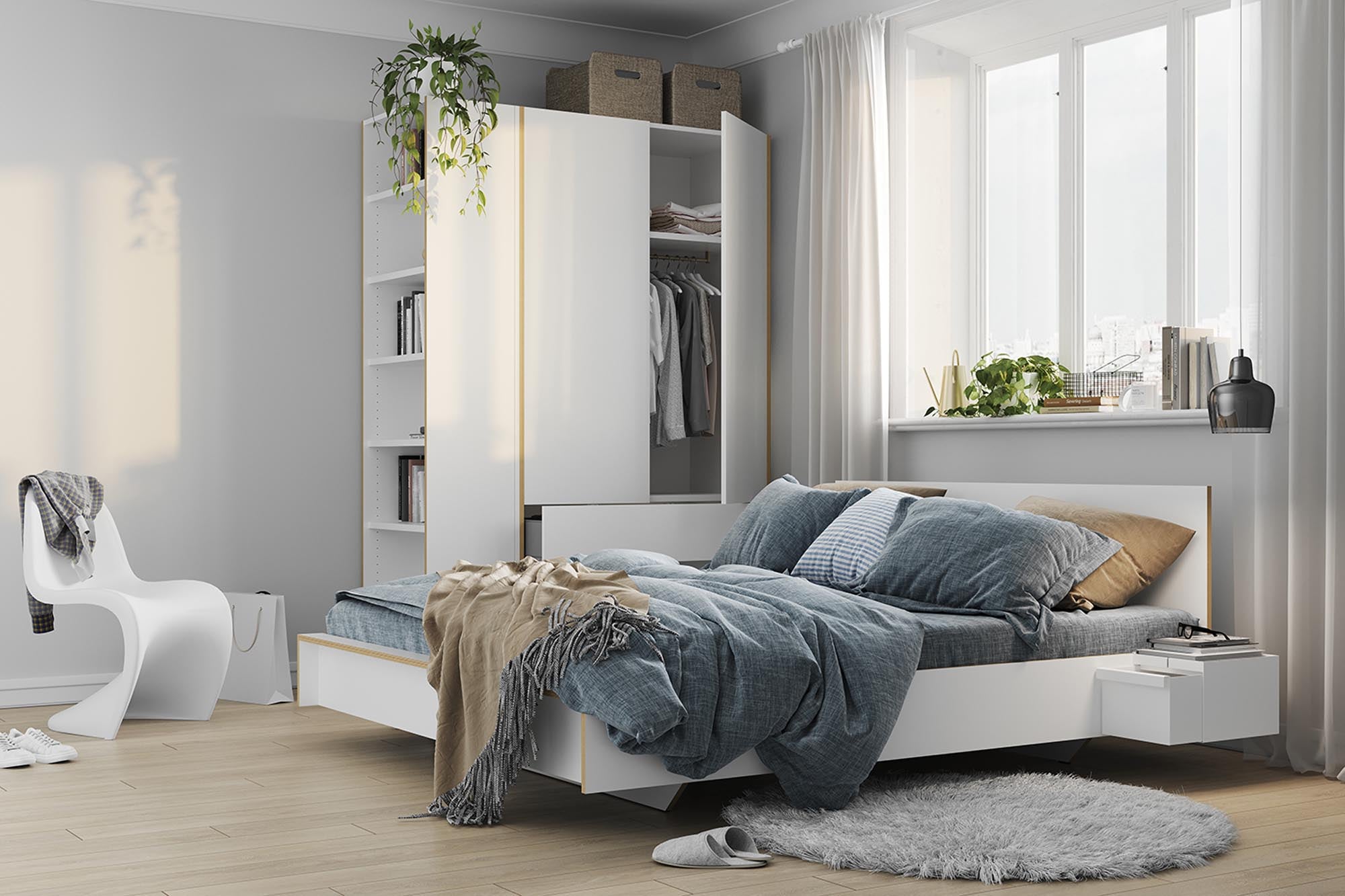 FLAI single bed comfort height + headboard