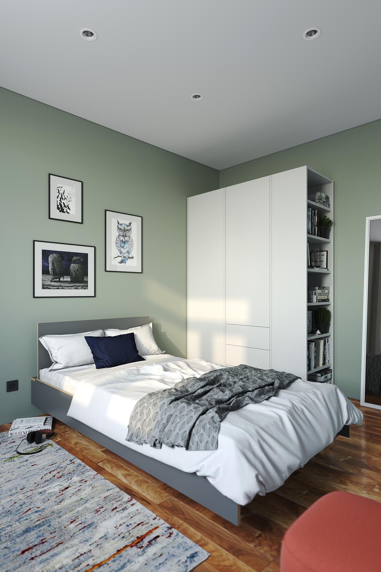 FLAI single bed comfort height + headboard