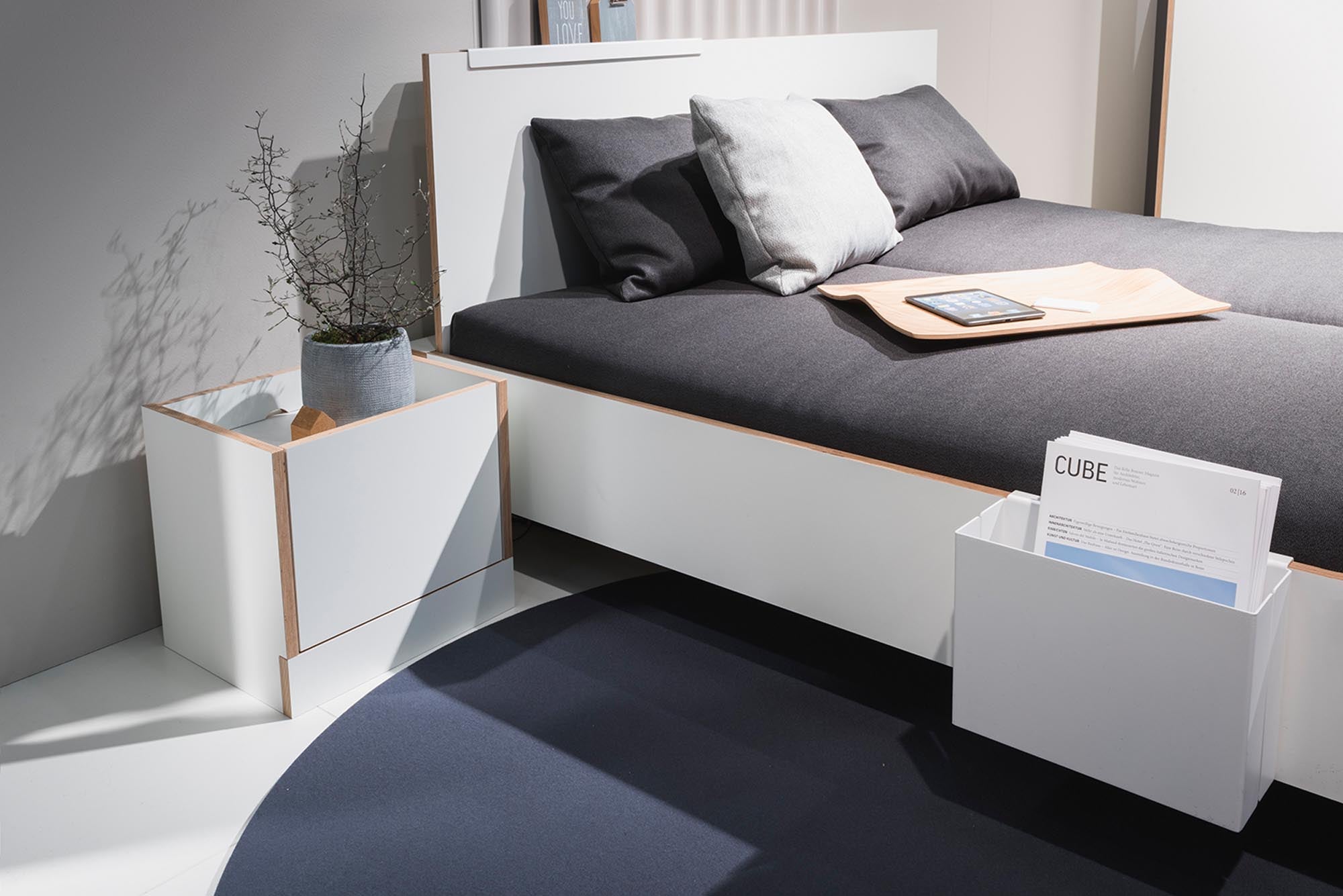 FLAI double bed with fixed slatted frame
