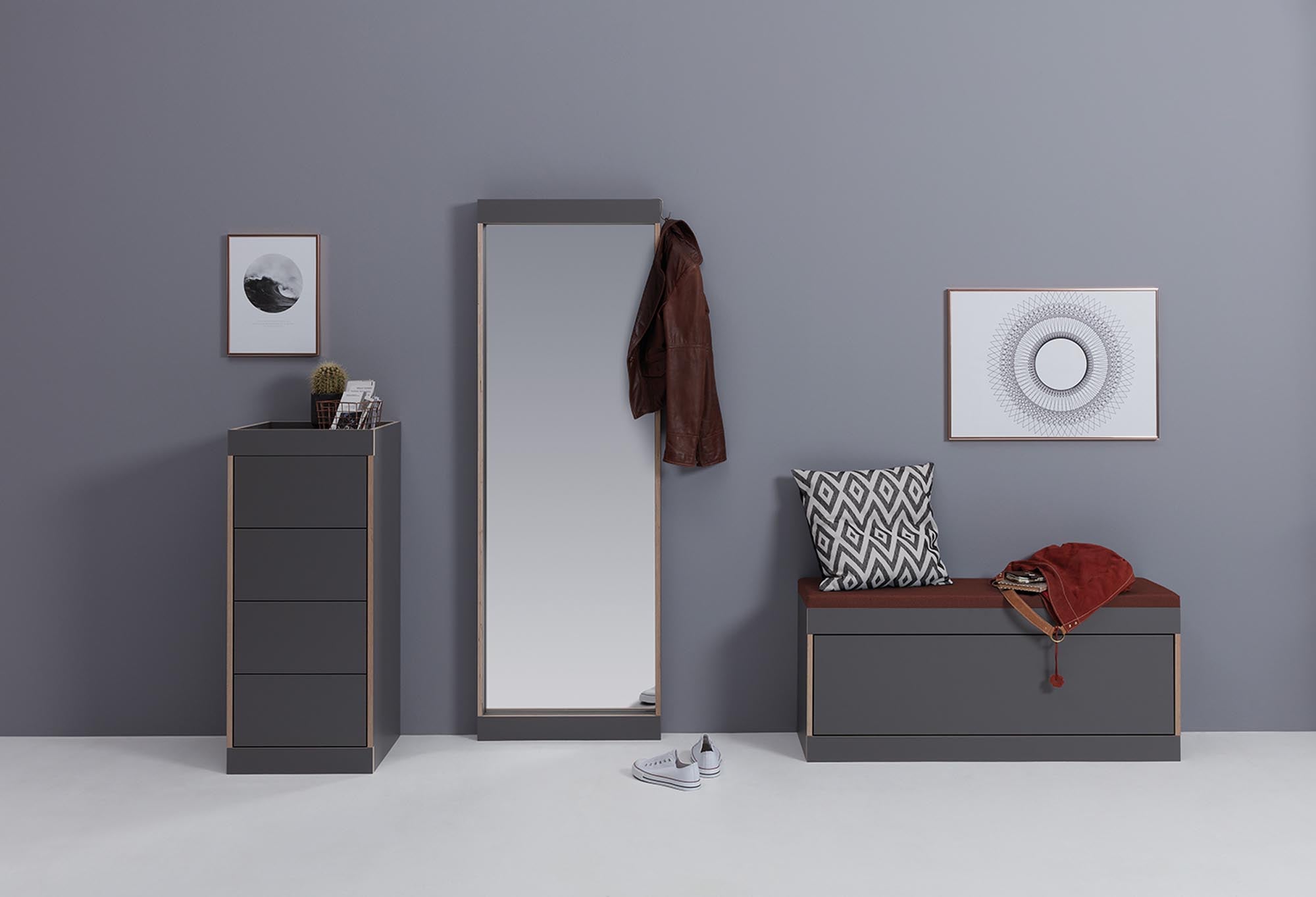 FLAI shoe bench with drawer