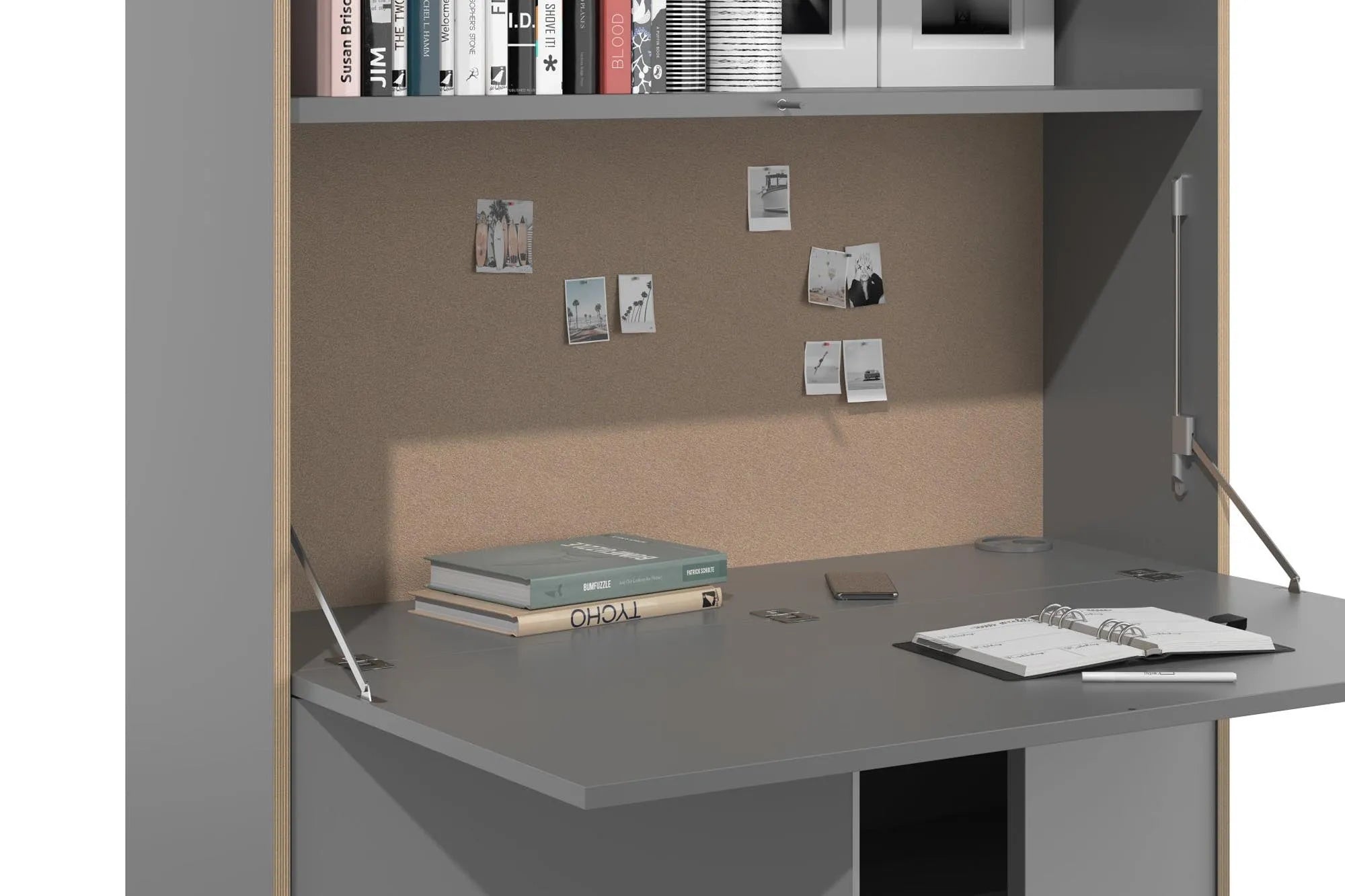 FLAI Home Office in Weiss präsentiert im Onlineshop von KAQTU Design AG. Sekretär ist von Müller Möbelwerkstätten