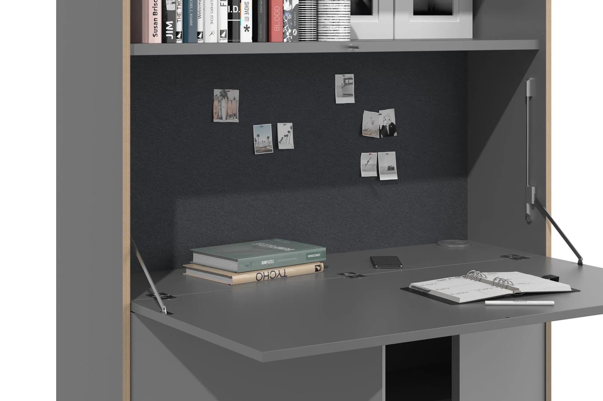 FLAI Home Office in Weiss präsentiert im Onlineshop von KAQTU Design AG. Sekretär ist von Müller Möbelwerkstätten