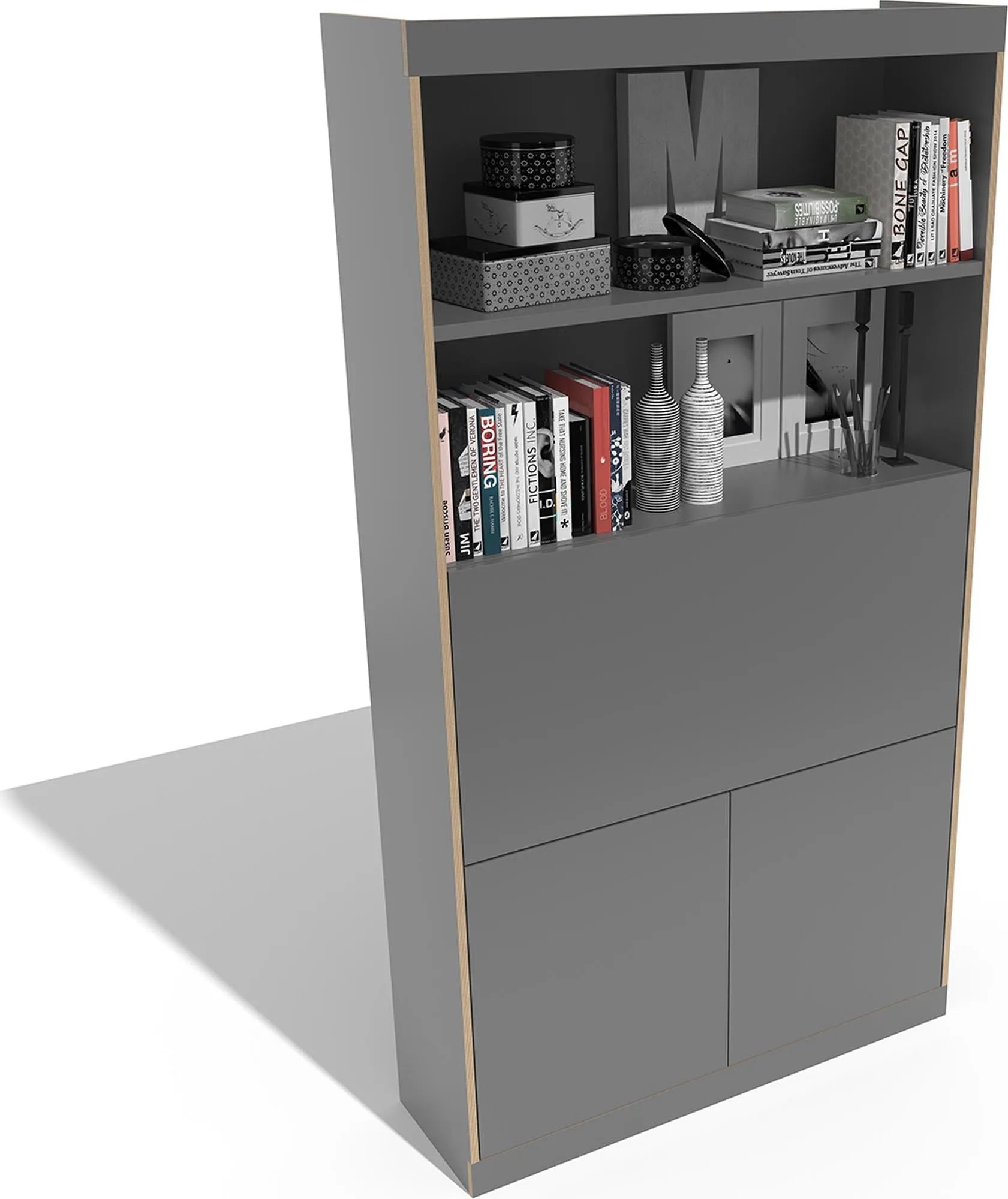 FLAI Home Office hoch in Weiss präsentiert im Onlineshop von KAQTU Design AG. Sekretär ist von Müller Möbelwerkstätten