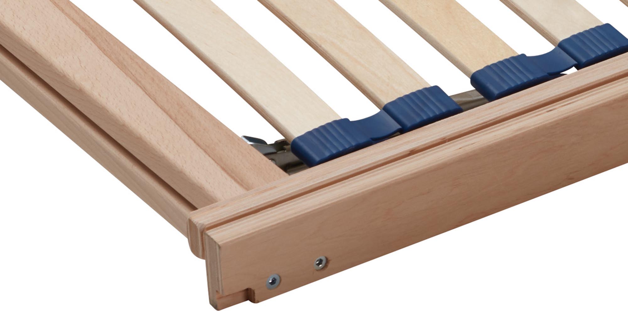 Slatted frame solid wood adjustable