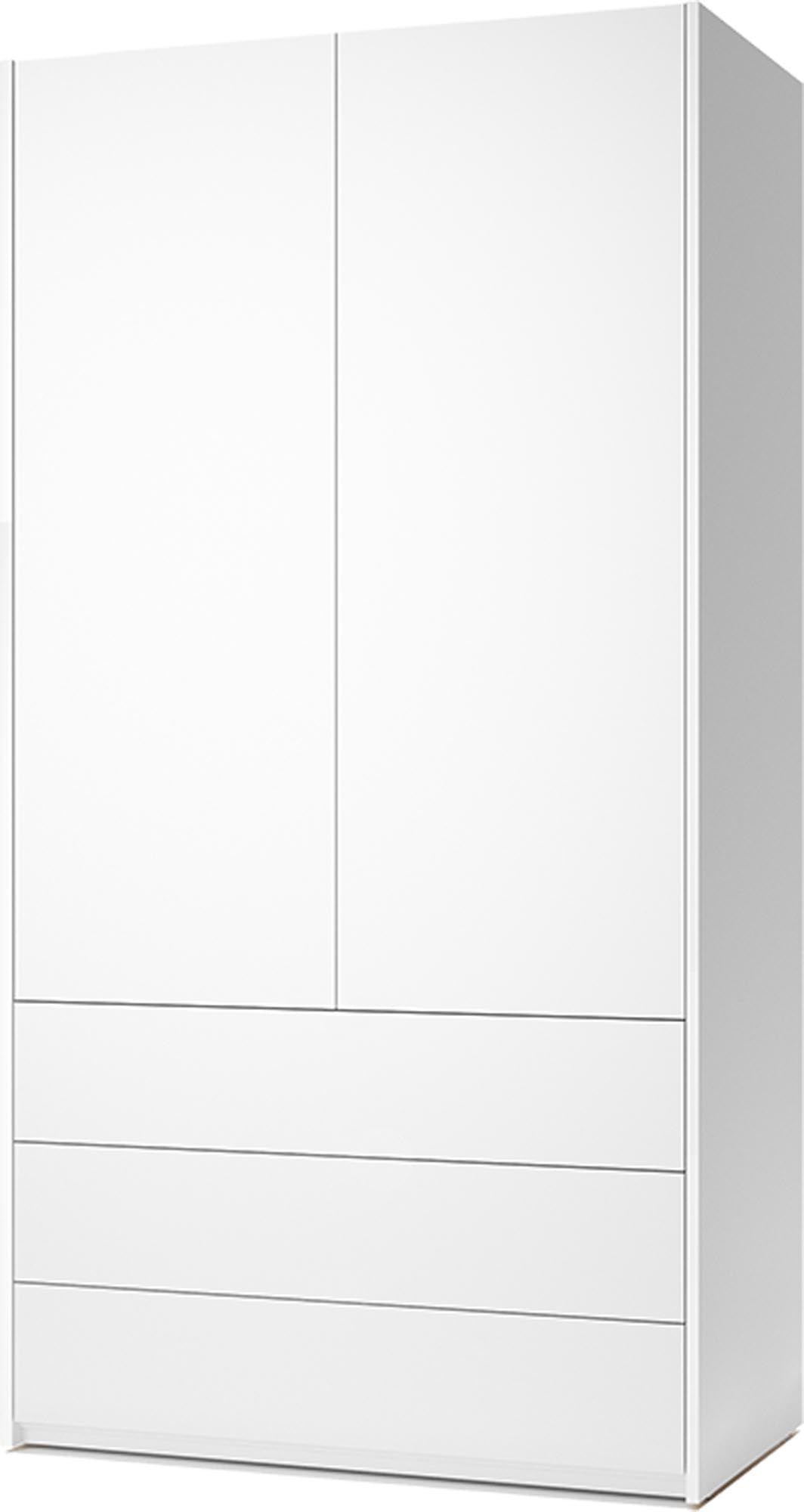 Modular Plus V1 3 Schubladen in Weiss / Weiss präsentiert im Onlineshop von KAQTU Design AG. Drehtürenschrank ist von Müller Möbelwerkstätten
