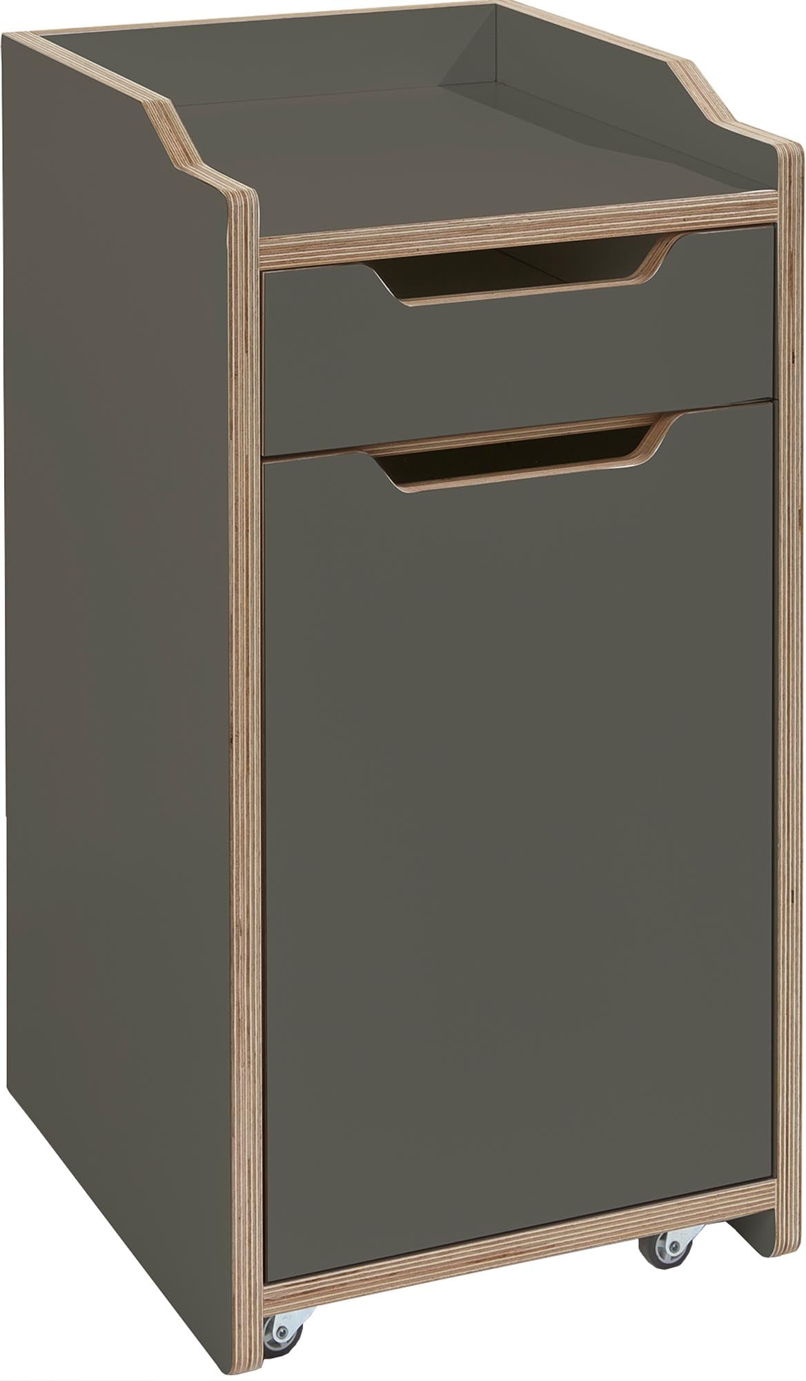 Mobile pedestal with drawer (door left)