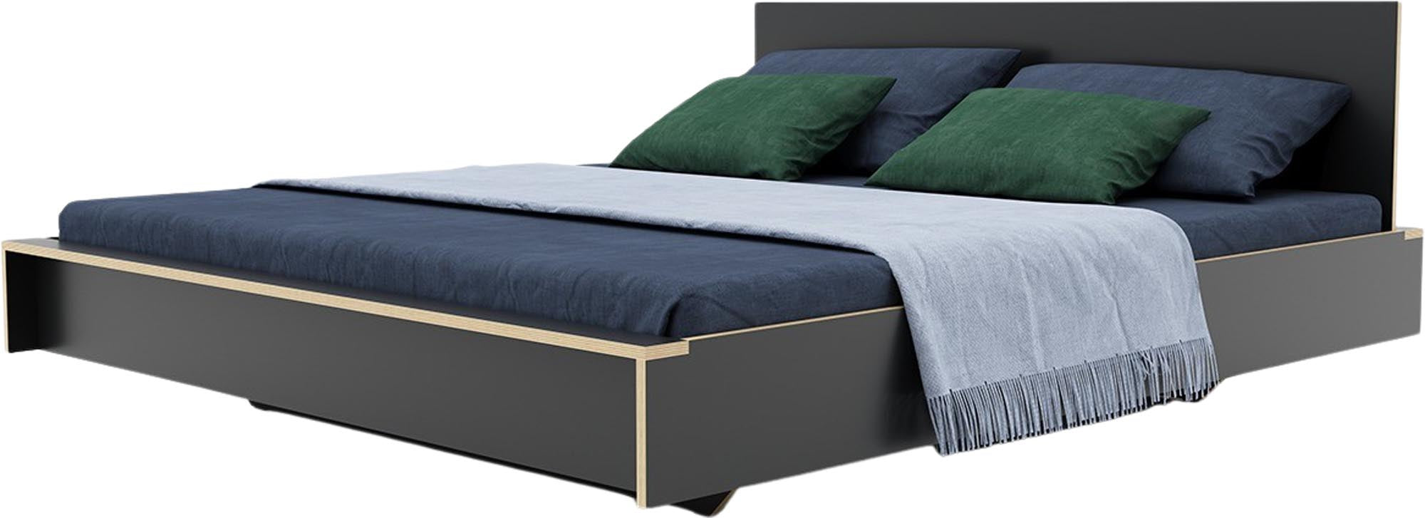 FLAI double bed comfort height + headboard with fixed slatted frame