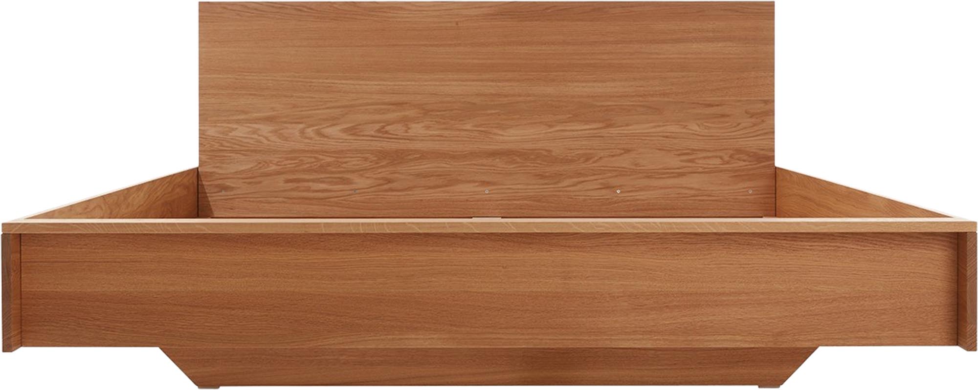 FLAI Einzelbett Komforthöhe + Kopfteil mit Lattenrost starr in Natur präsentiert im Onlineshop von KAQTU Design AG. Bett ist von Müller Möbelwerkstätten