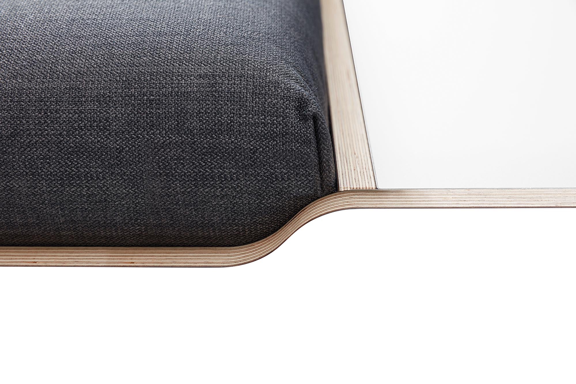 MAUDE bed with fixed slatted frame
