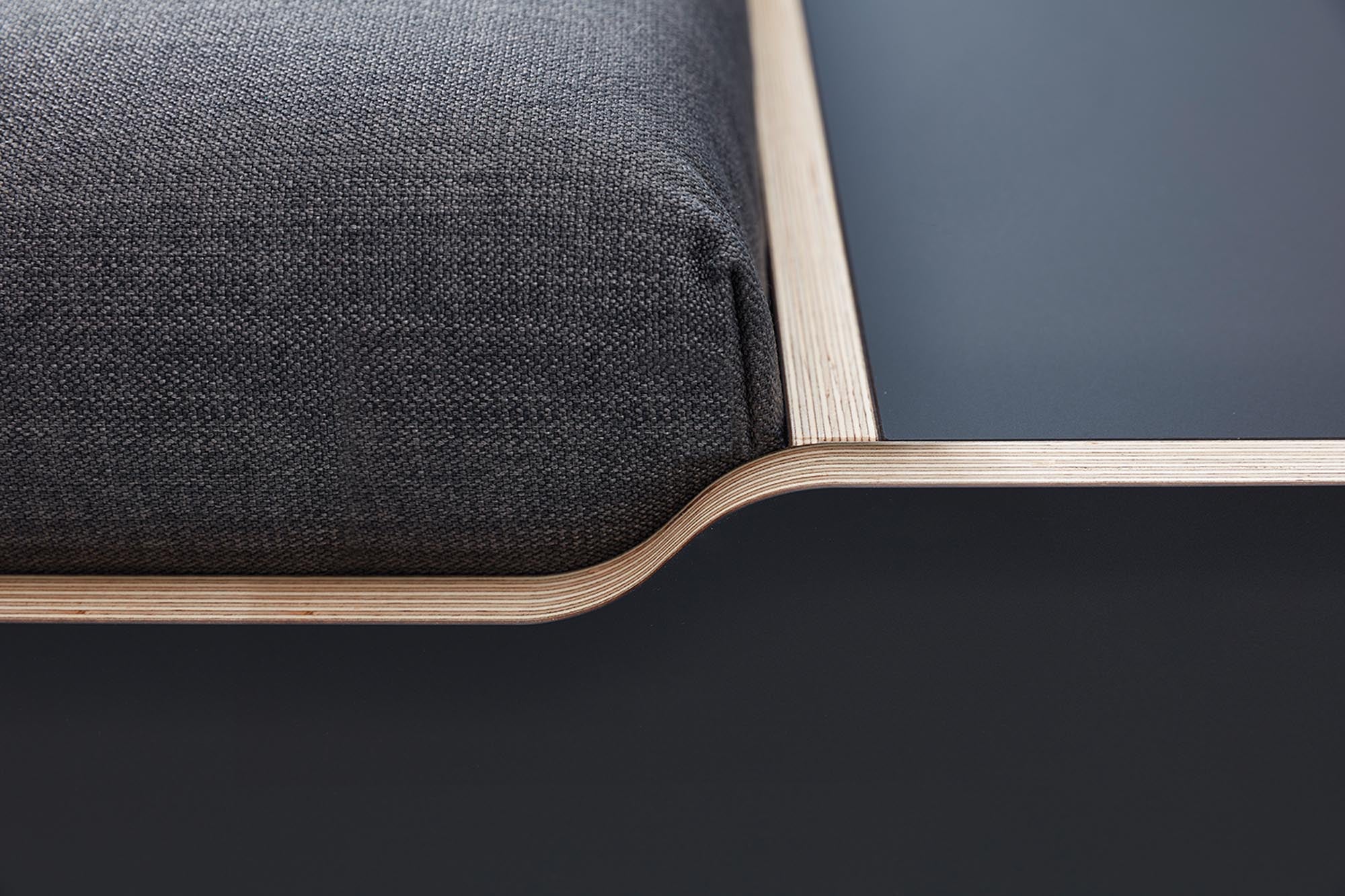 MAUDE bed with fixed slatted frame
