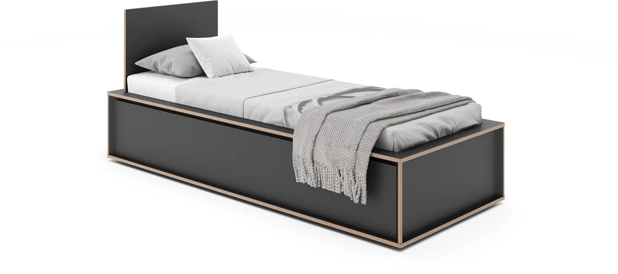 SPAZE Bett mit Kopfteil, Bett, KAQTU Design