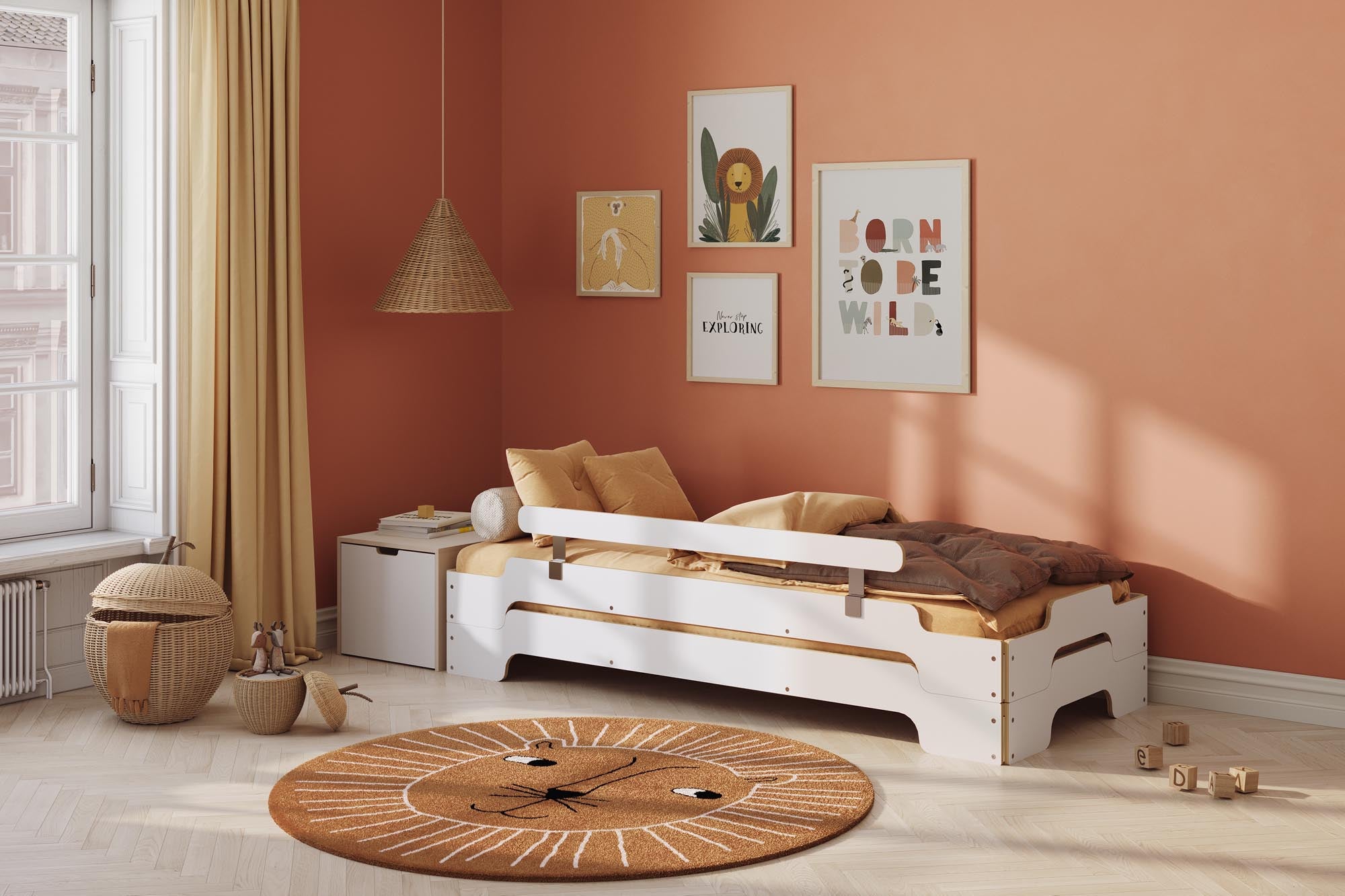 Stapelliege Komfort in Weiss / Birke präsentiert im Onlineshop von KAQTU Design AG. Bett ist von Müller Möbelwerkstätten