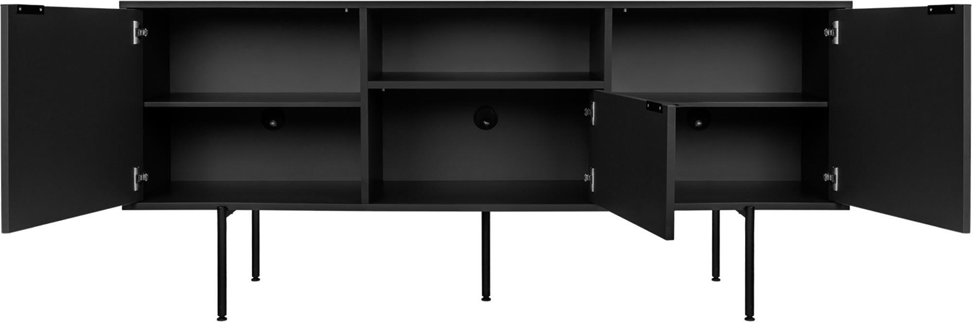 Bau Sideboard in Vulcano Black präsentiert im Onlineshop von KAQTU Design AG. Sideboard ist von Noo.ma